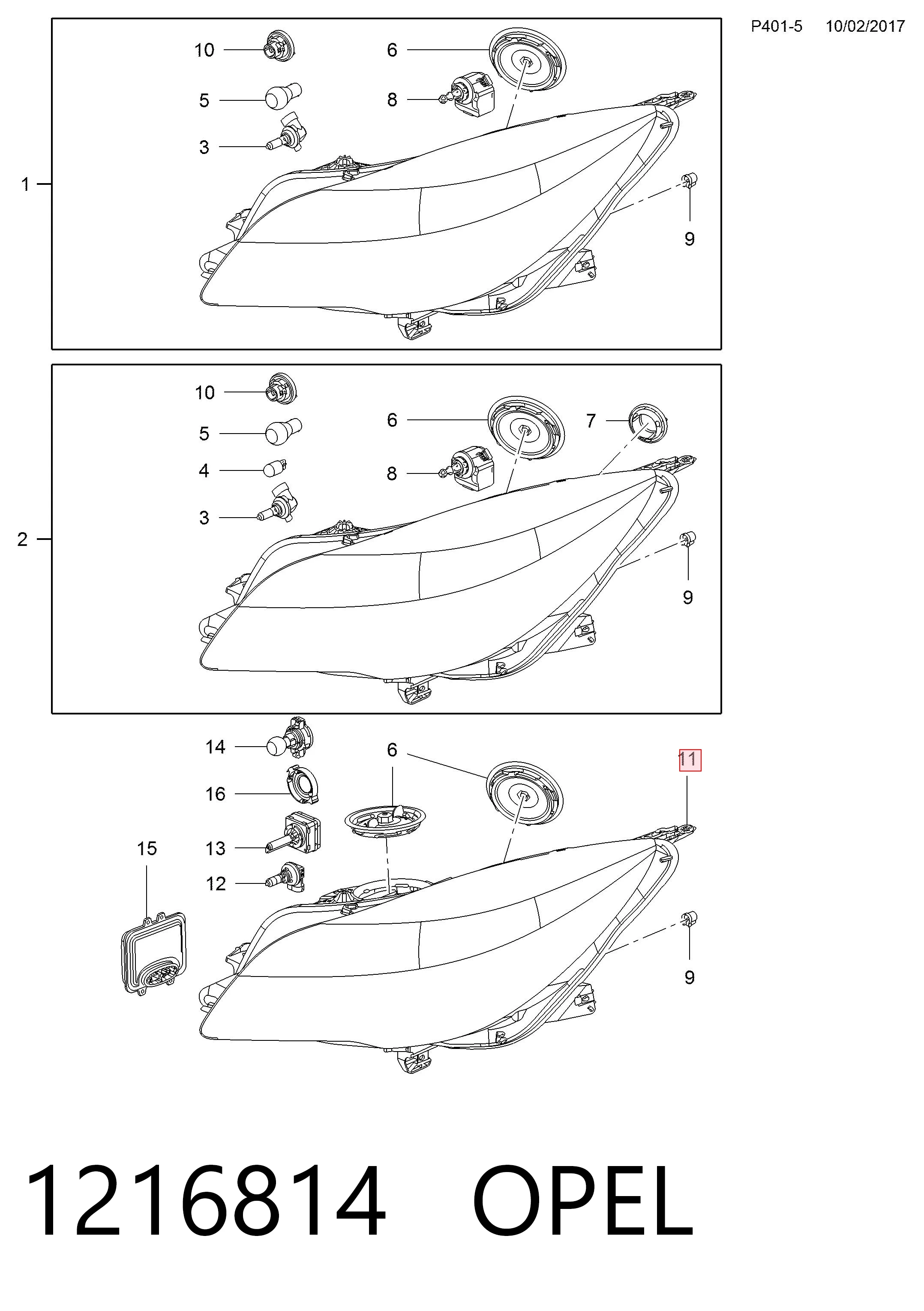13432956 General Motors Фара дальнього світла в зборі