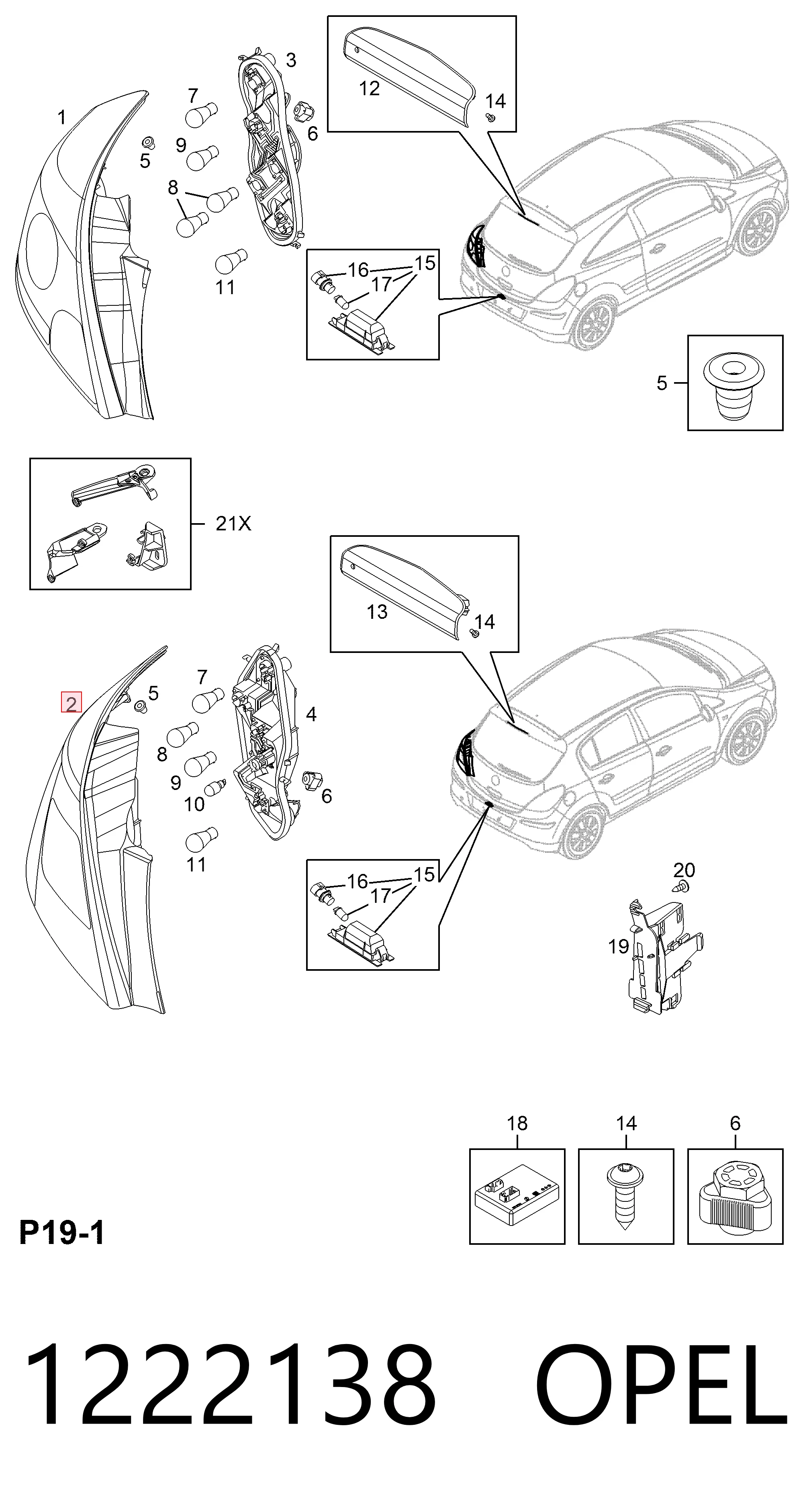 Купити Лівий стоп Opel Corsa D S07