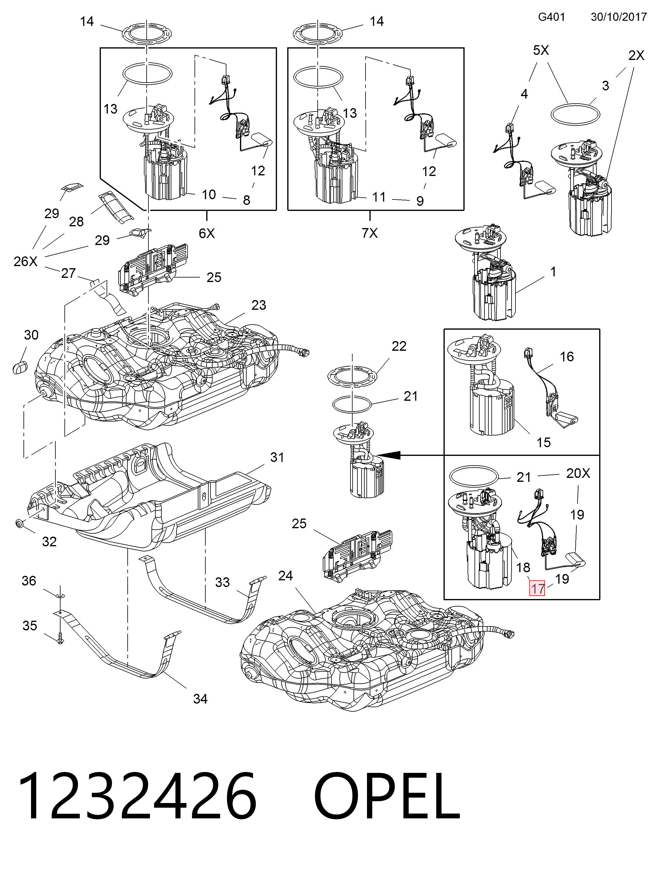 Модуль бензонасоса Magneti Marelli 313011313288 ціна, від 143.14 USD