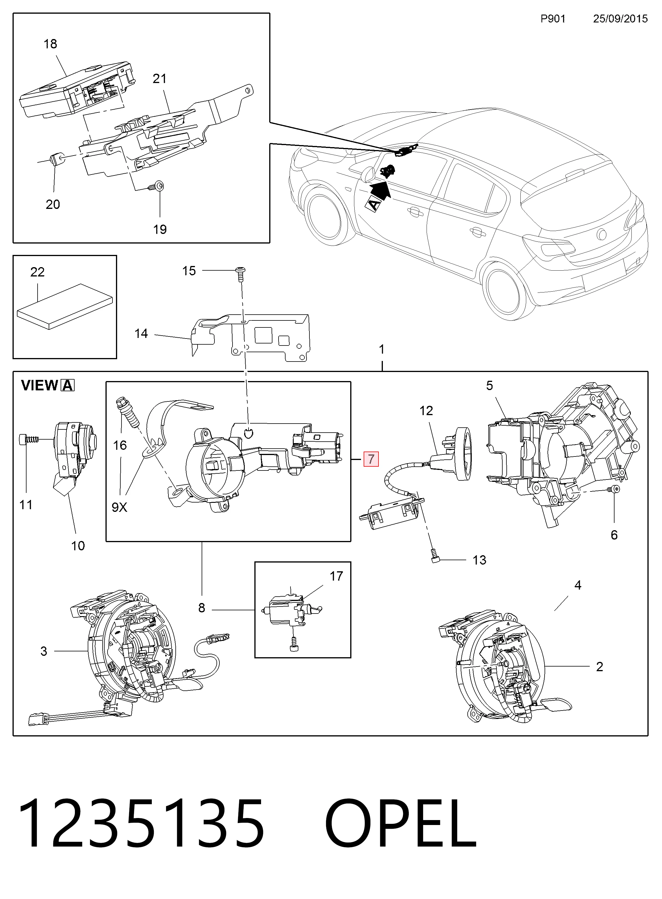 Замок запалювання на Opel Insignia A G09