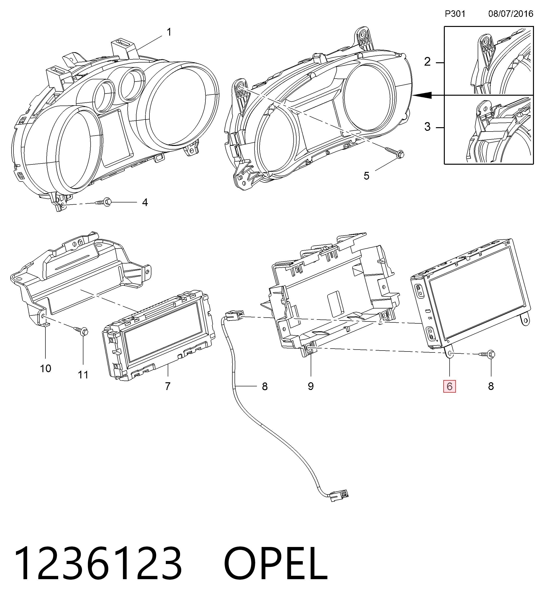 Дисплей бортового комп'ютера Peugeot/Citroen 42353388 ціна, від 153.54 USD