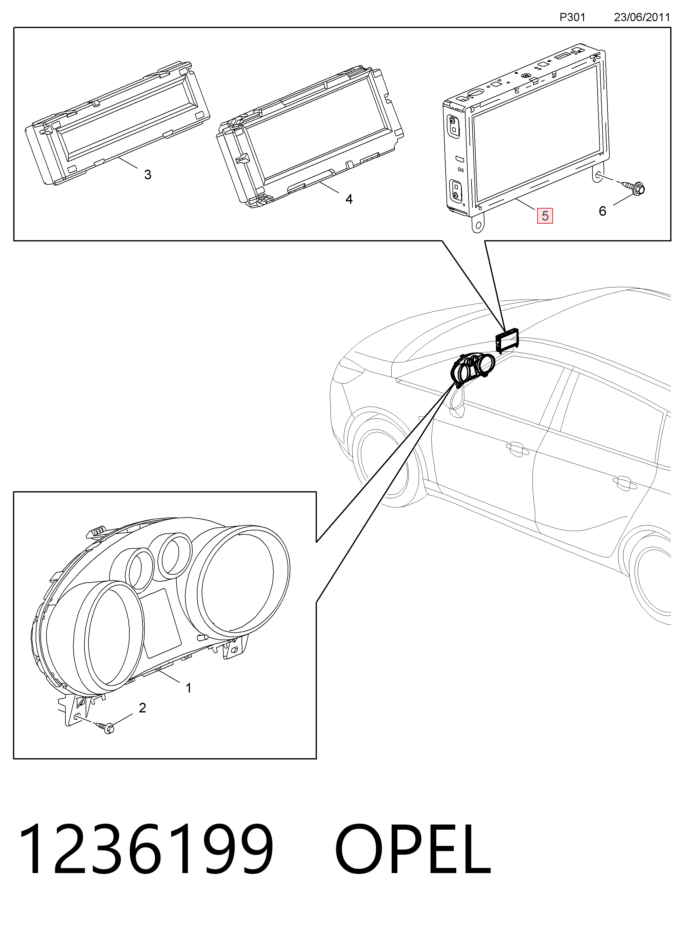 Купити 42353388 Peugeot/Citroen Дисплей багатофункціональний