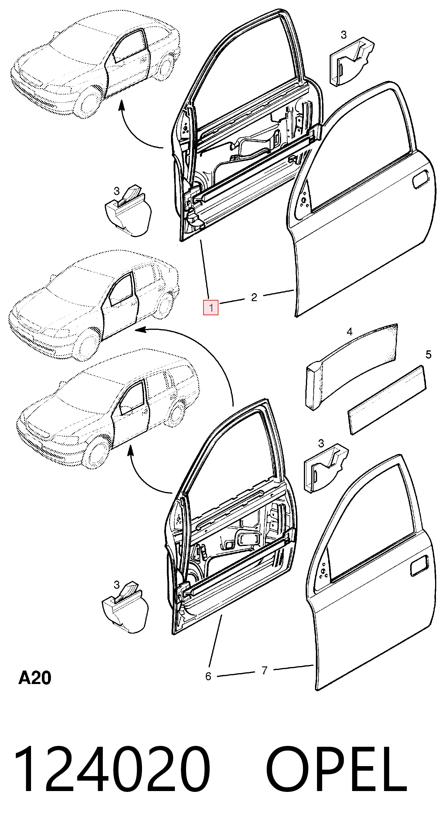 13116451 Peugeot/Citroen Дверь передня ліва