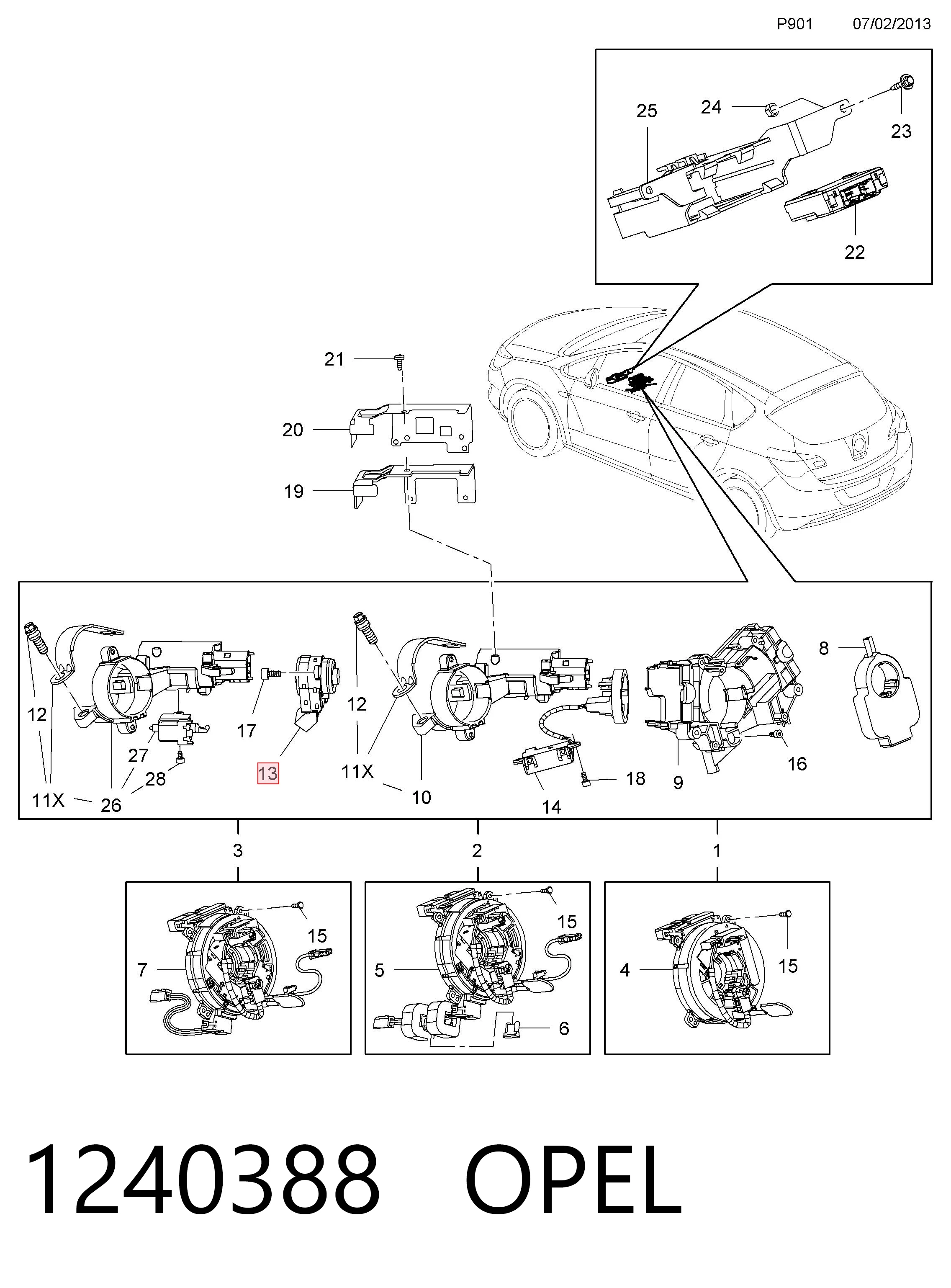 Контактна група замка запалювання Peugeot/Citroen 42526246