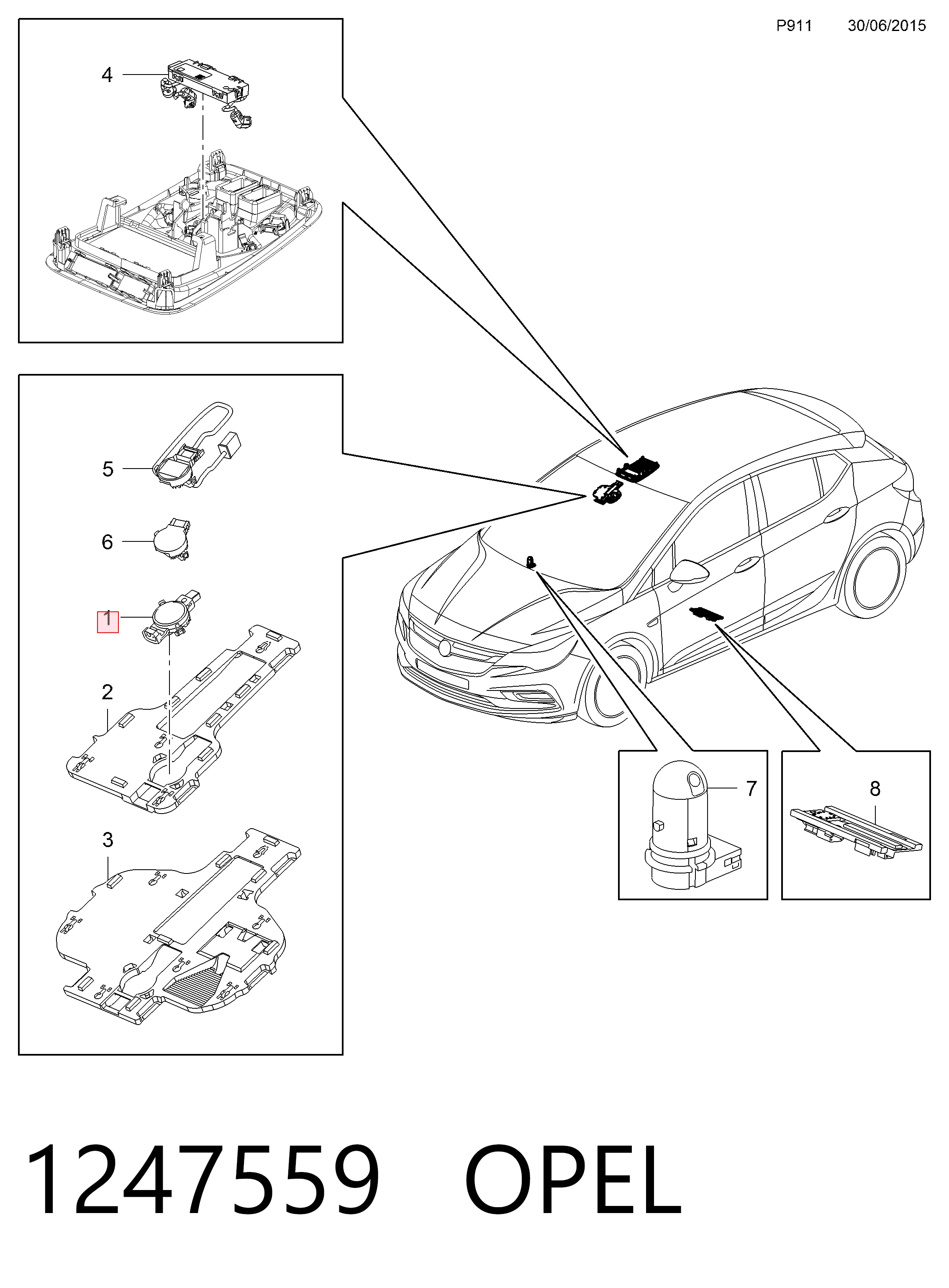 Датчик дощу 20971881 General Motors