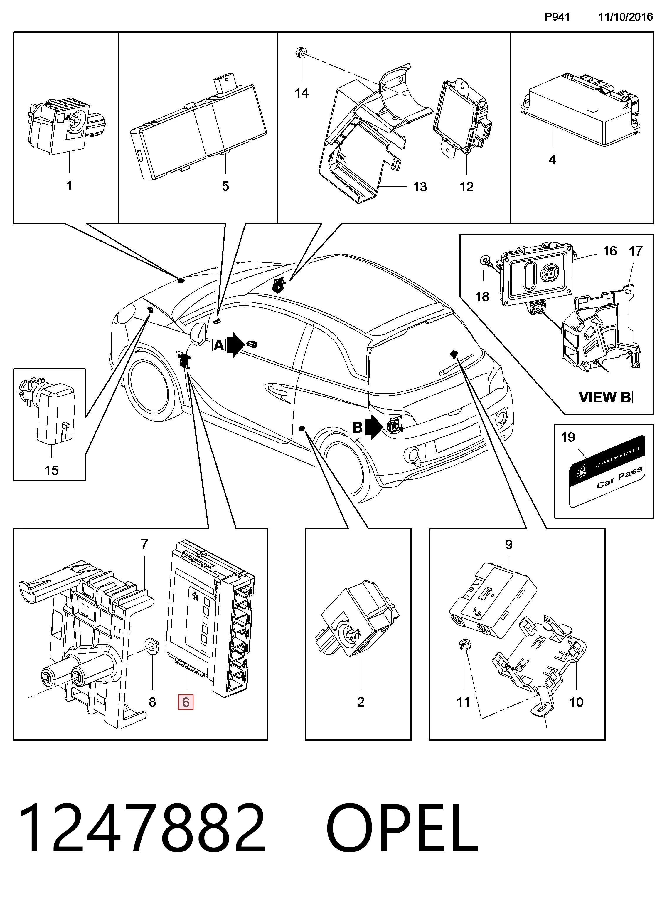 Купити 13580689 Opel Блок комфорту
