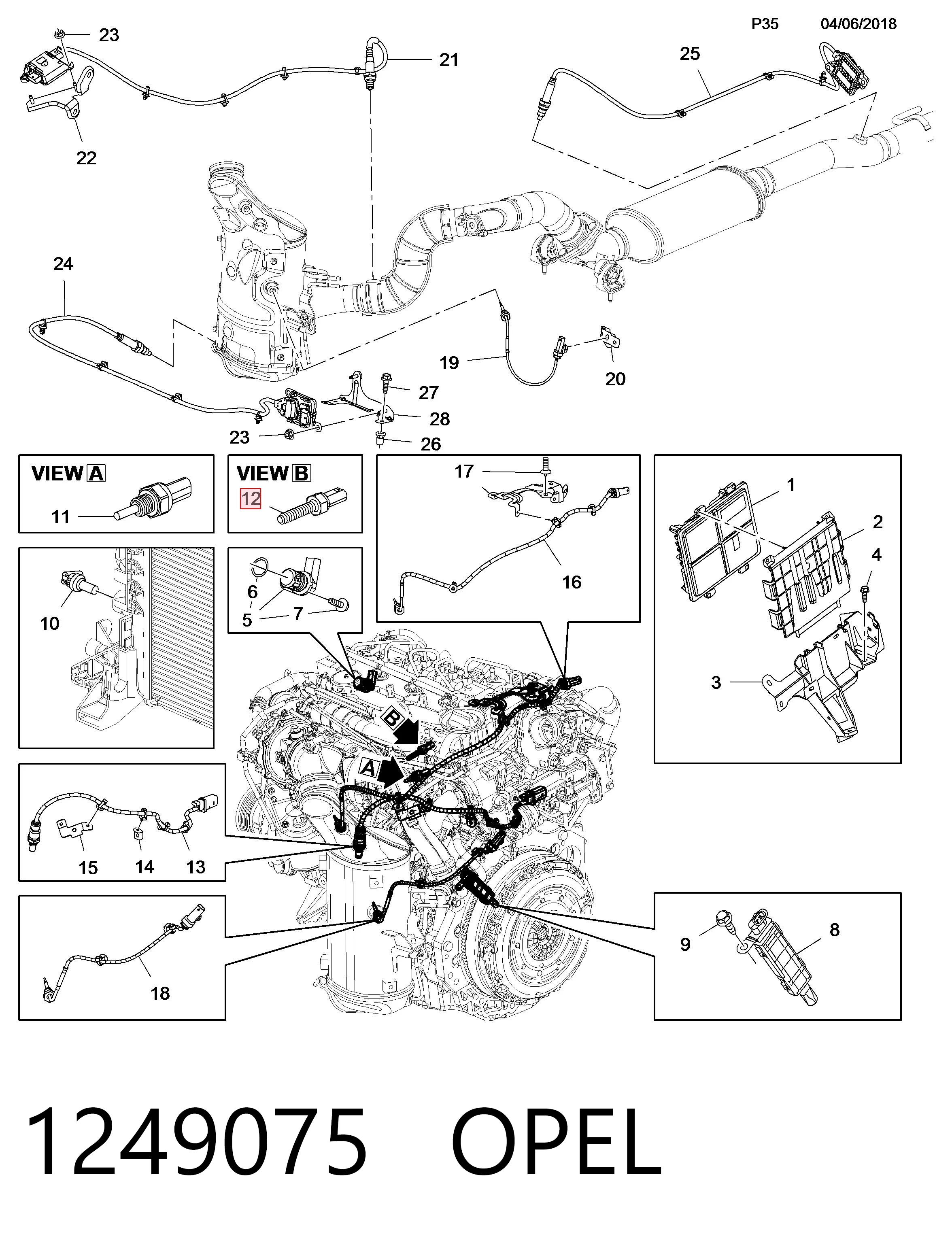 Купити 55490894 Opel Датчик температури охолоджуючої рідини