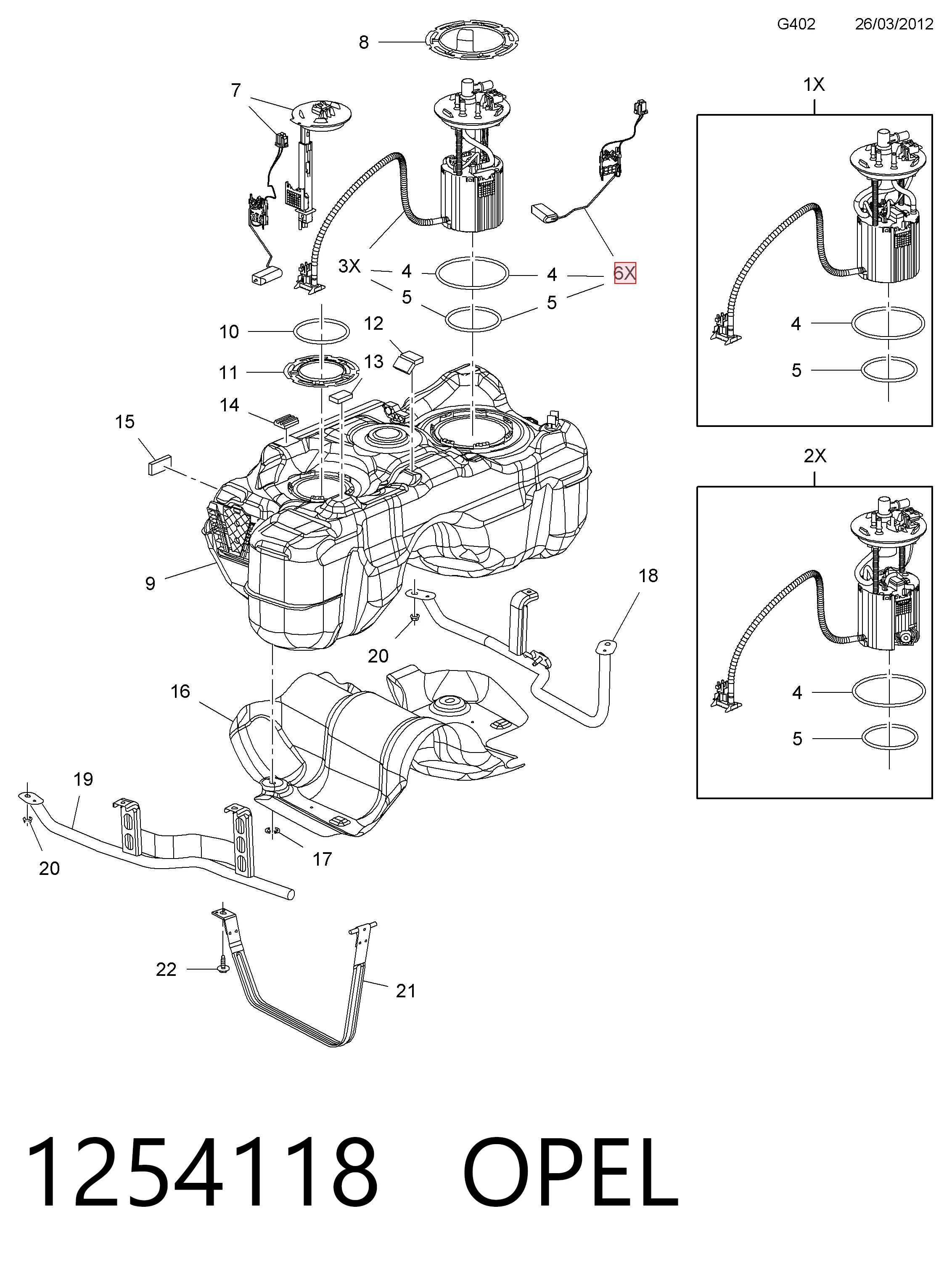 Ремкомплект ГРМ Opel 13592496