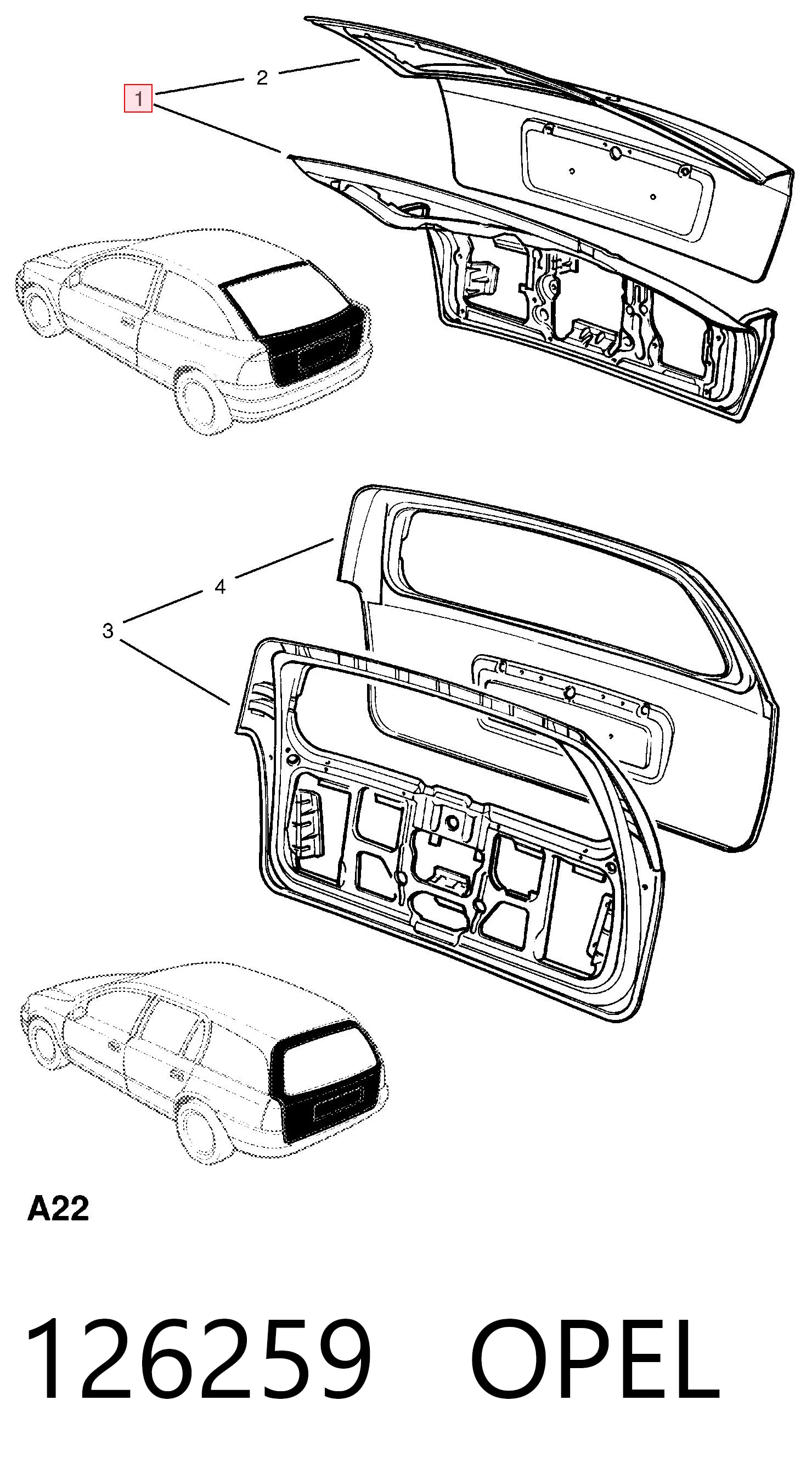 П'яті двері Opel Astra G хетчбек (F48, F08) (1998 - 2009) ціна, від 90.40 USD