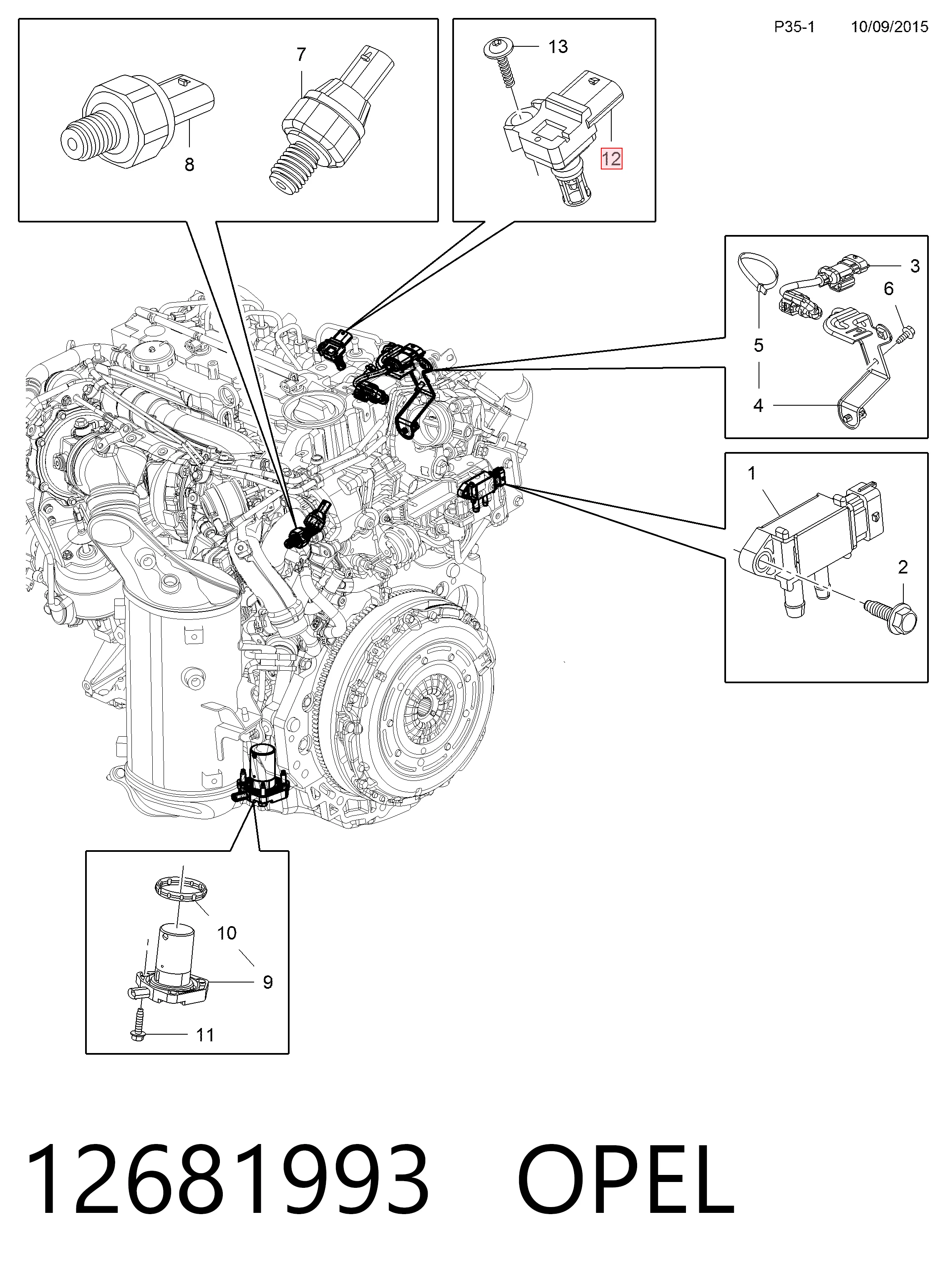 Купити МАП Сенсор Opel Astra K 