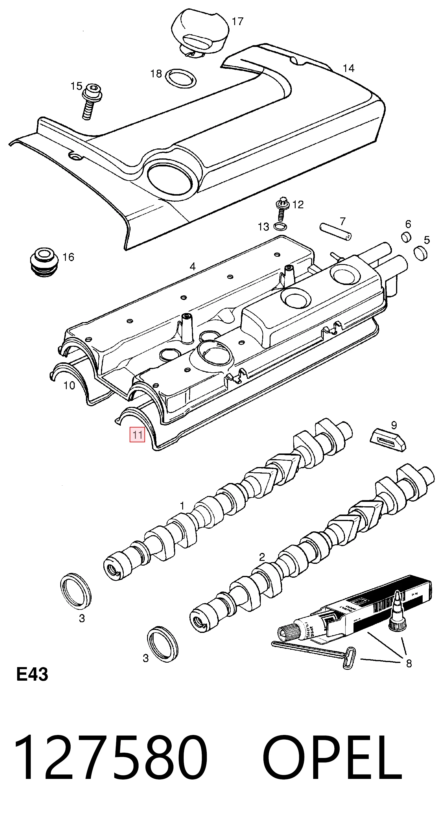 Прокладка клапанної кришки двигуна General Motors 0638742 ціна, від 9.29 USD