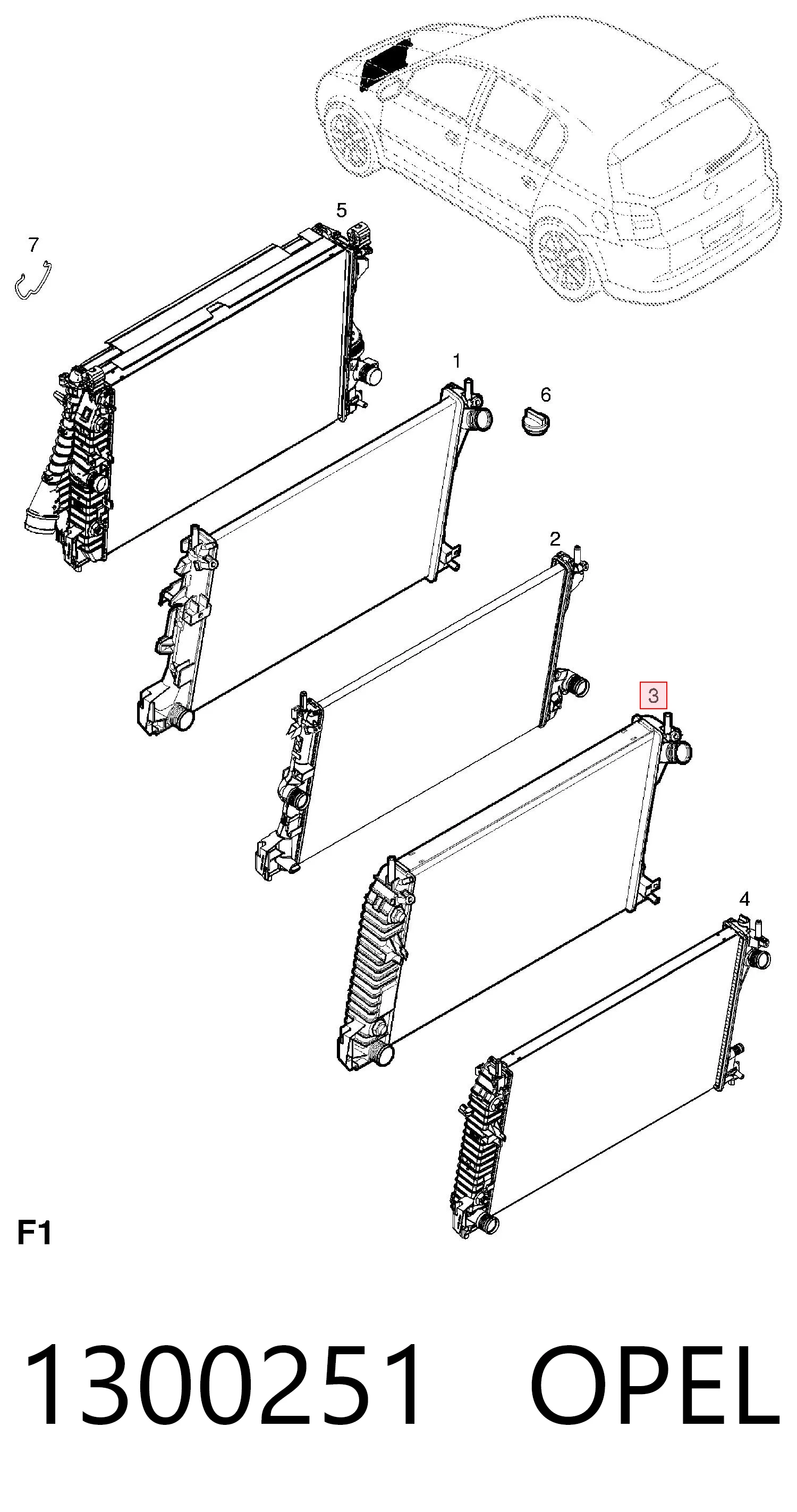 Радіатор охолодження Polcar 551808A7
