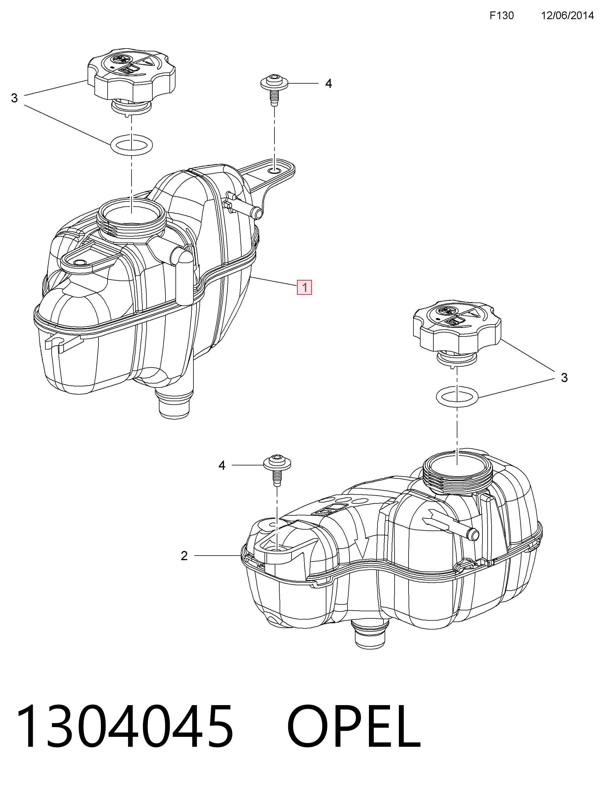 Купити Бачок системи охолодження Opel Corsa E X15