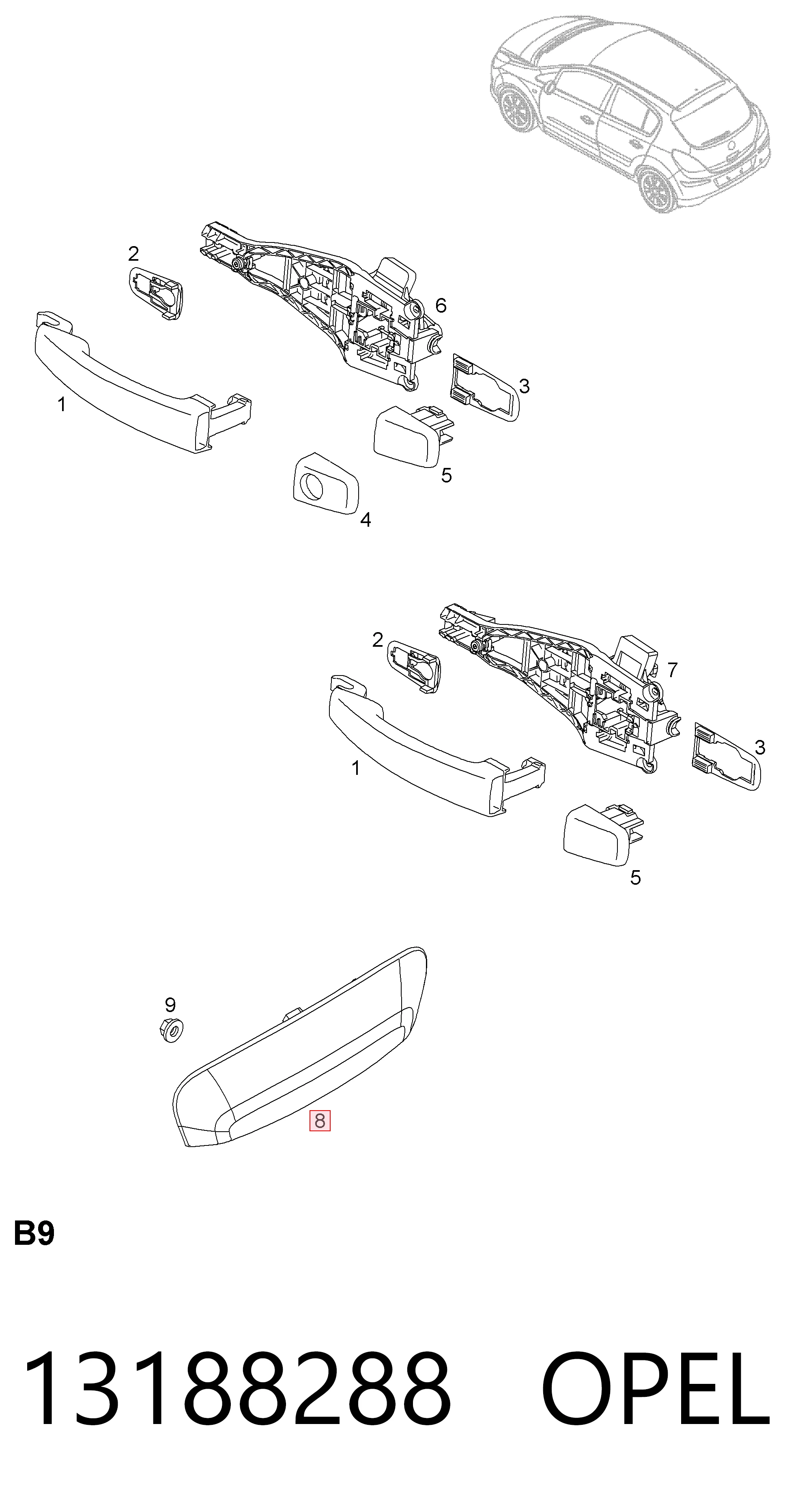 Ручка багажника AND 3J955145 ціна, від 24.08 USD