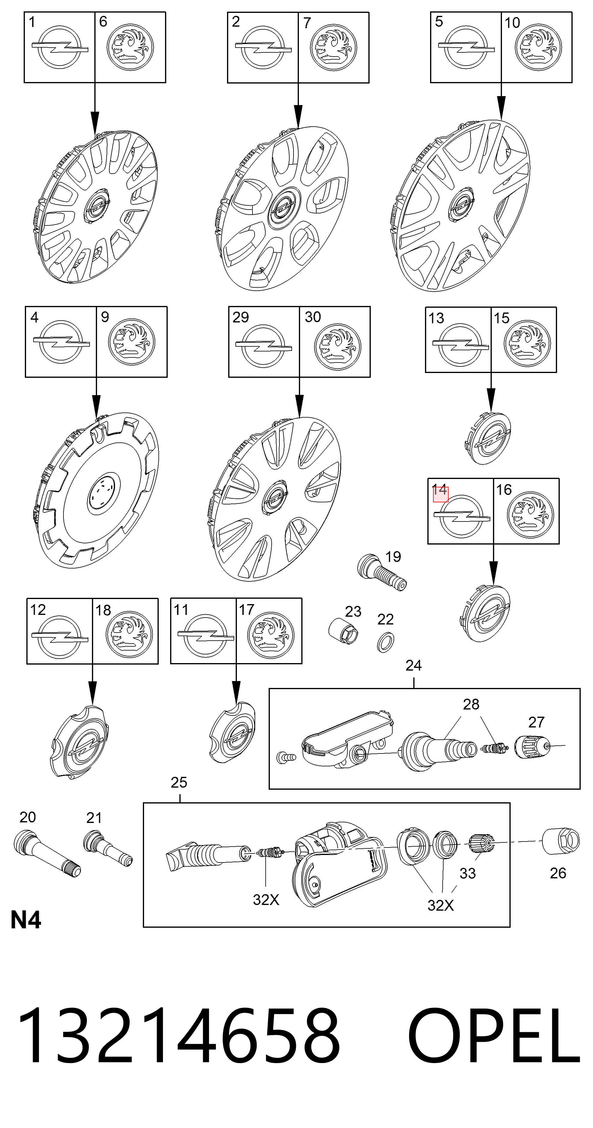 6006083 General Motors Ковпаки на колеса