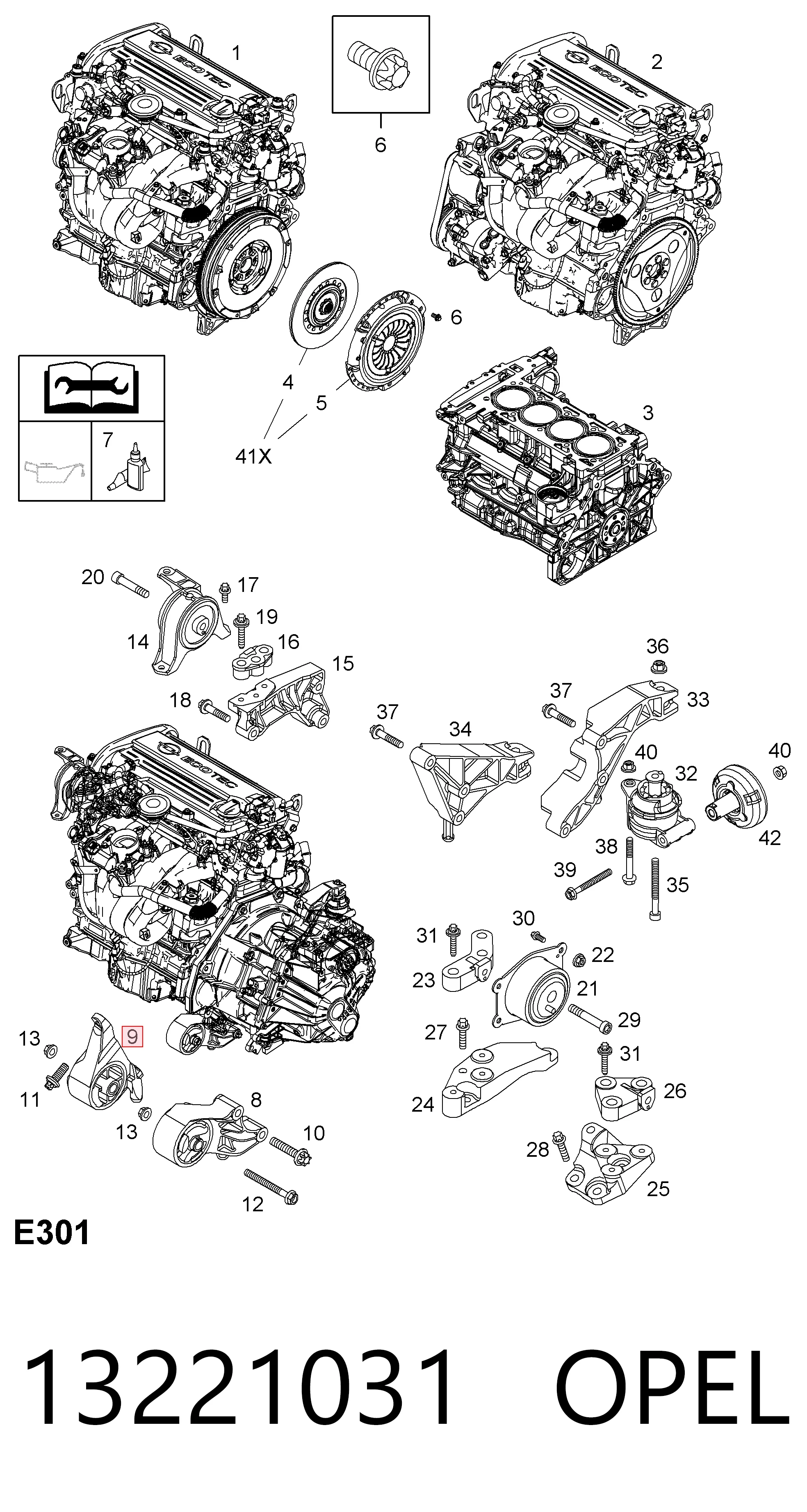 Права опора двигуна Sasic SAS2706535