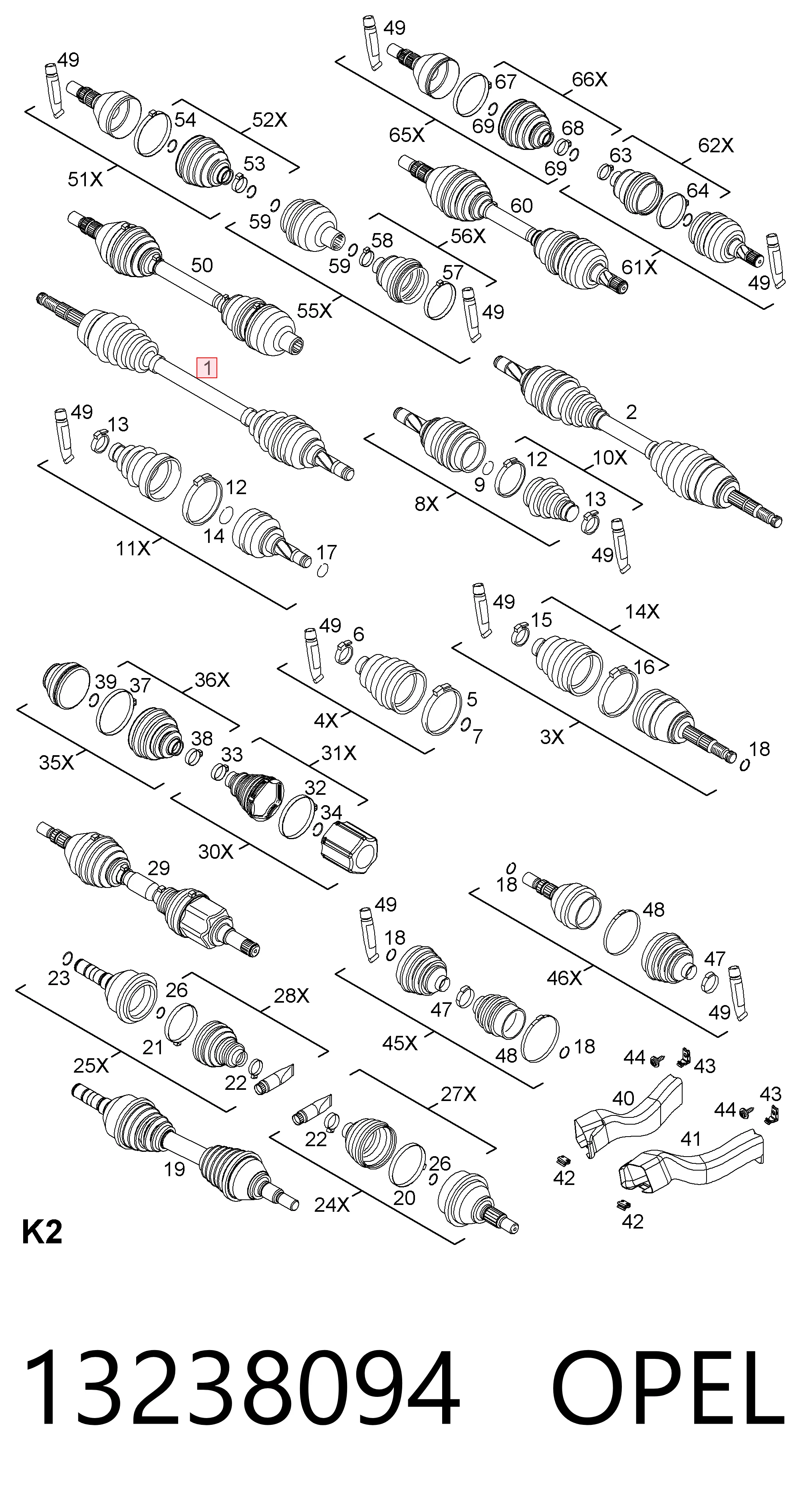 Піввісь права 20380024S Formpart/Otoform