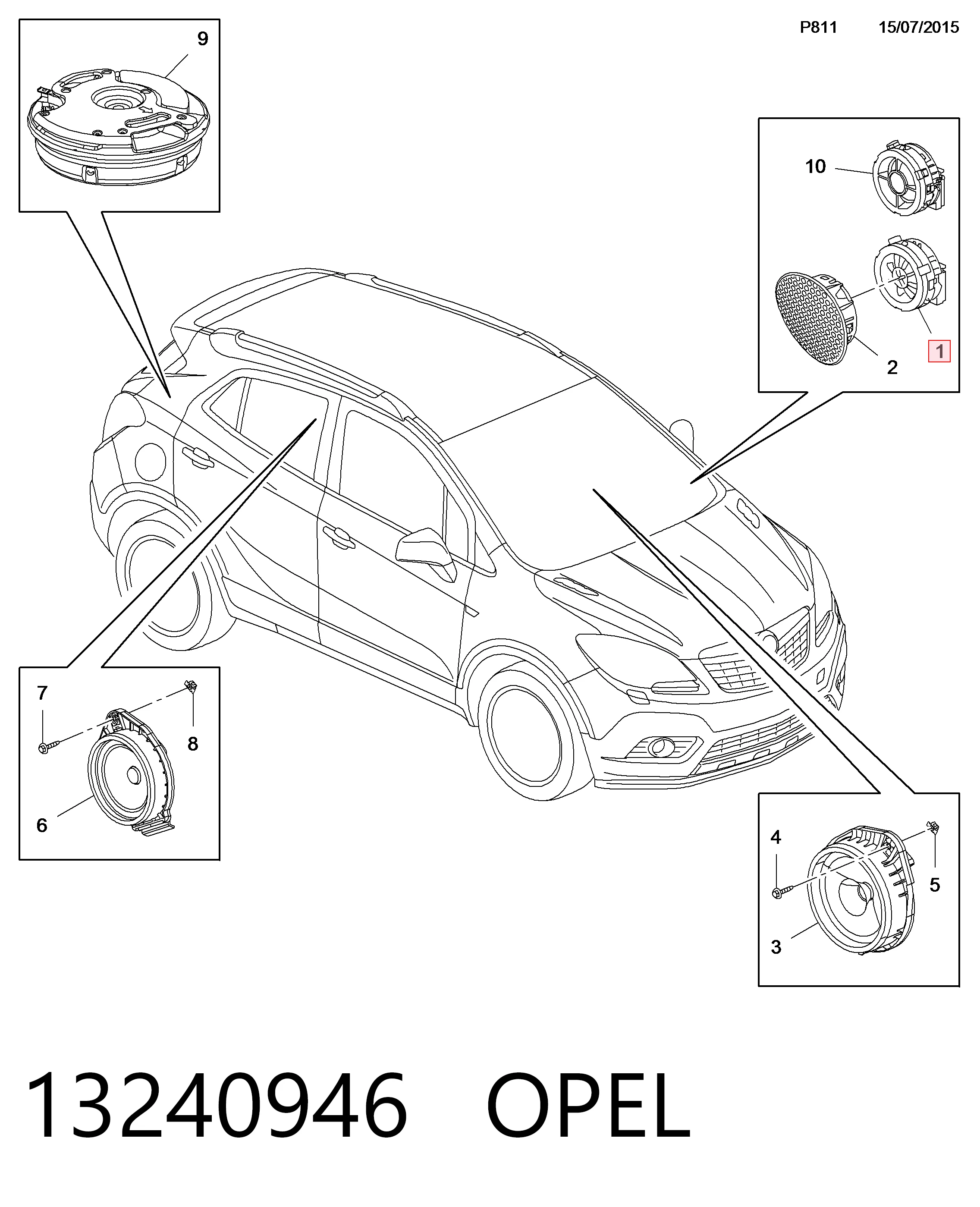 Динамік передньої двері Peugeot/Citroen YQ00538580 ціна, від 8.03 USD