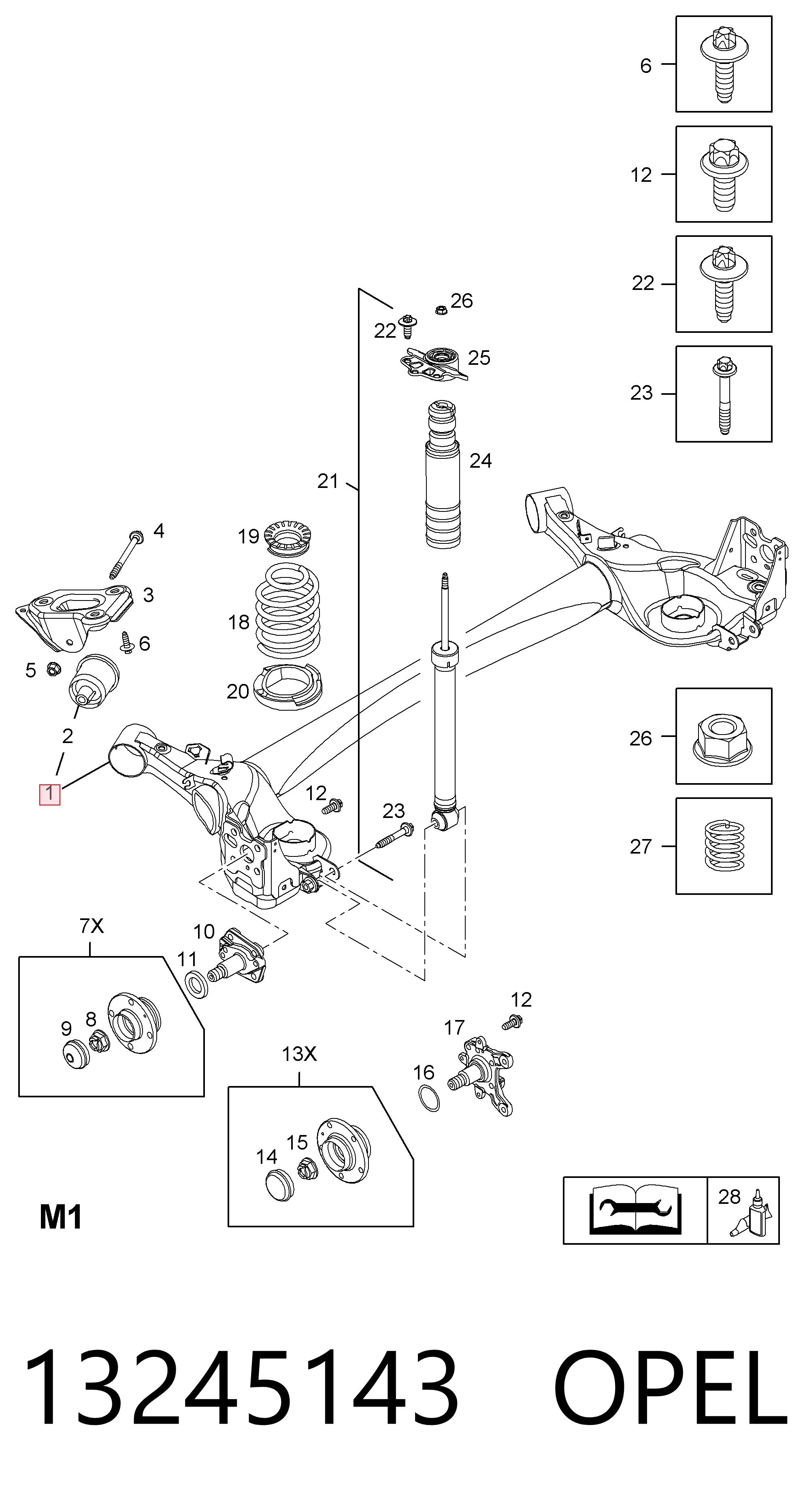 402044 General Motors Підвіска задня