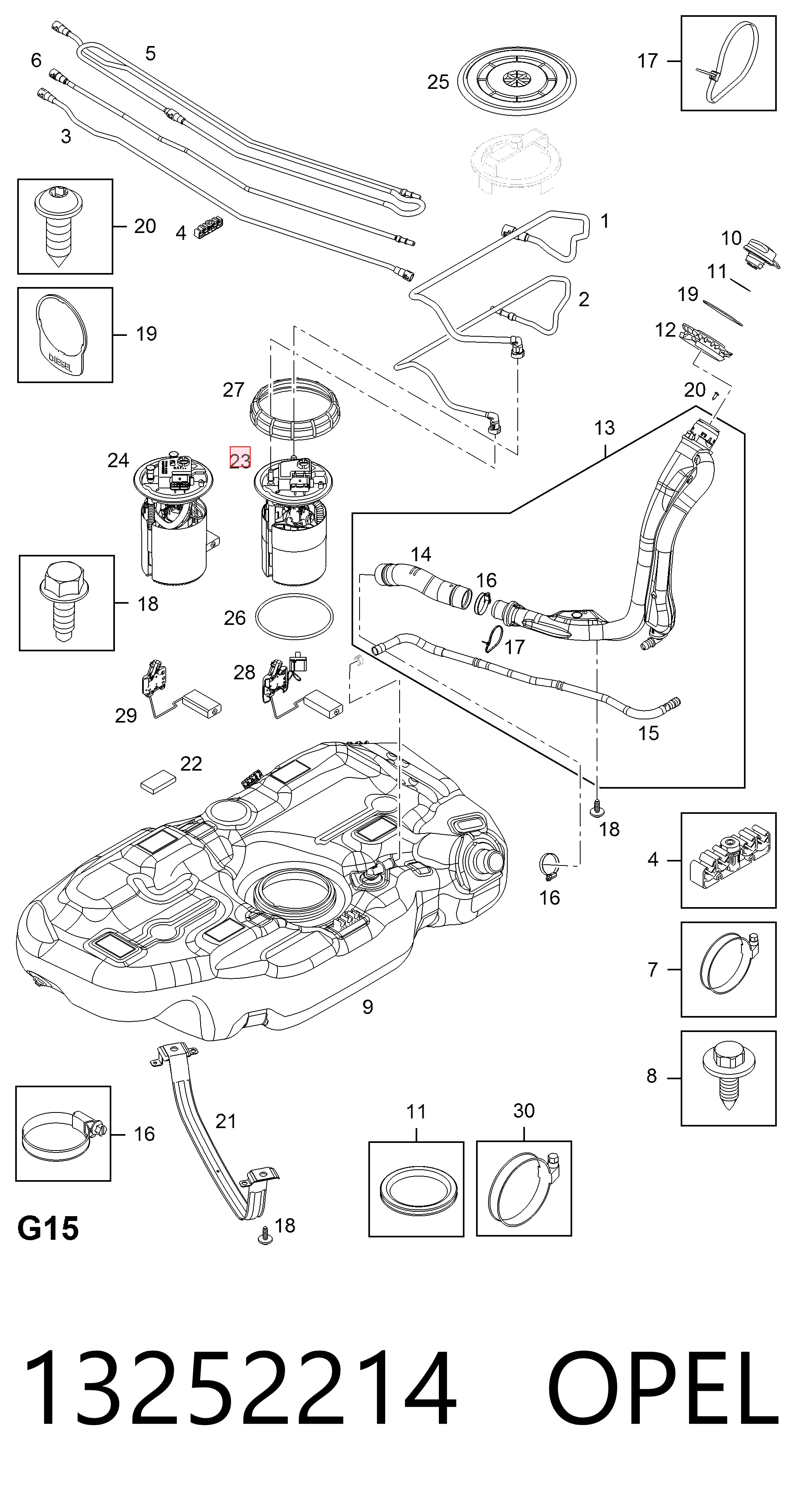 Бензонасос 313011313304 Magneti Marelli