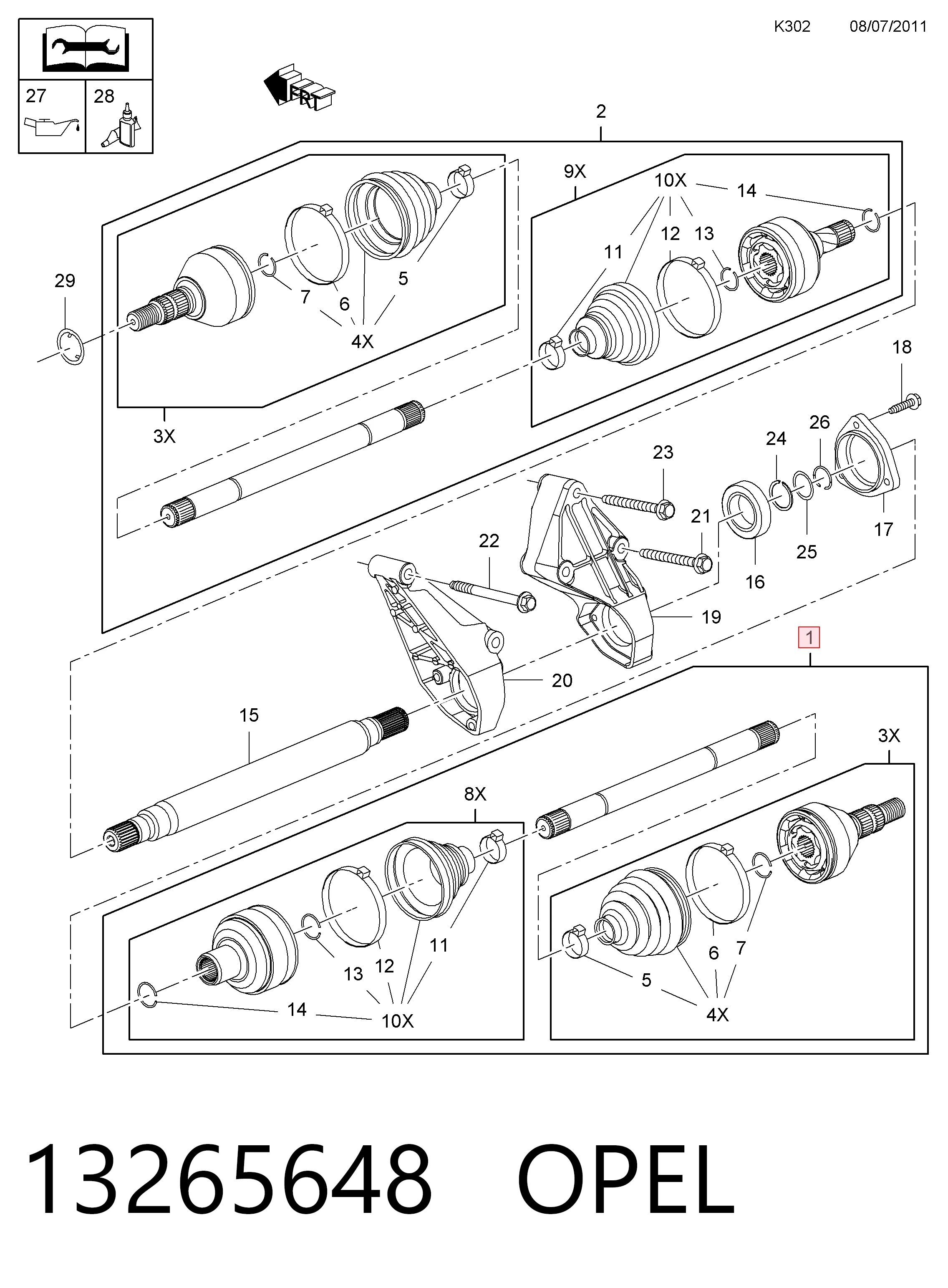 Купити BB3676 Posterparts Піввісь права