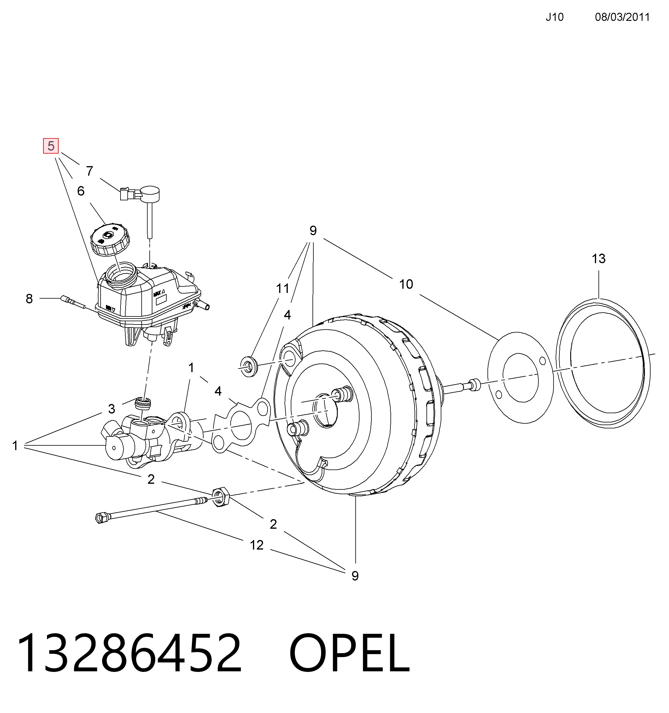 Бачок ГГЦ Opel Astra J Sports Tourer універсал (P10) (2010 - 2015) ціна, від  USD