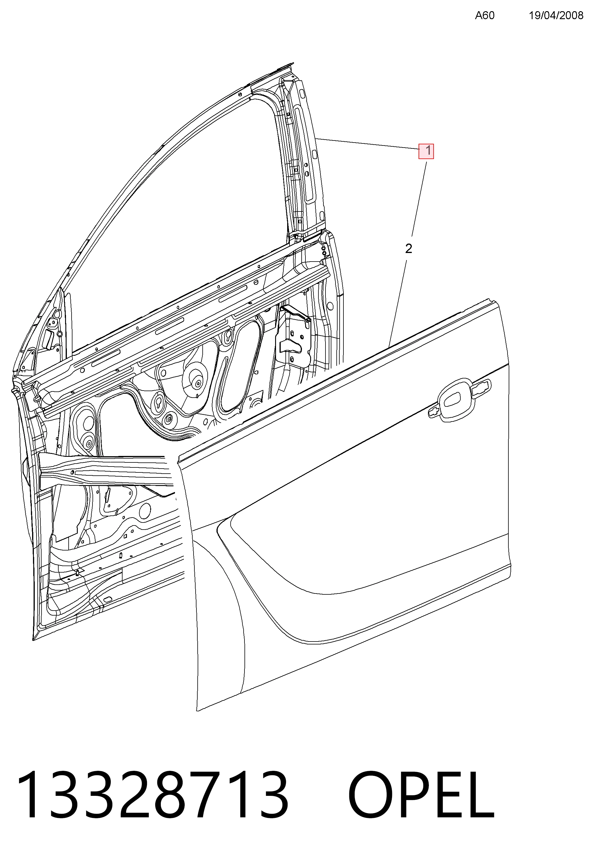 Купити 22863713 General Motors Двері кабіни