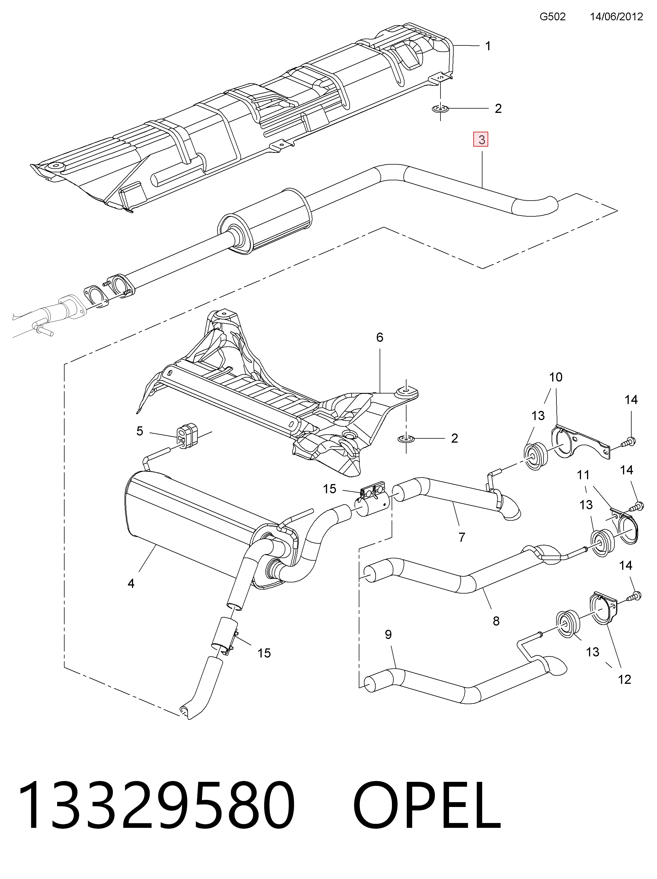 Глушник General Motors 13329580 ціна, від 42.15 USD