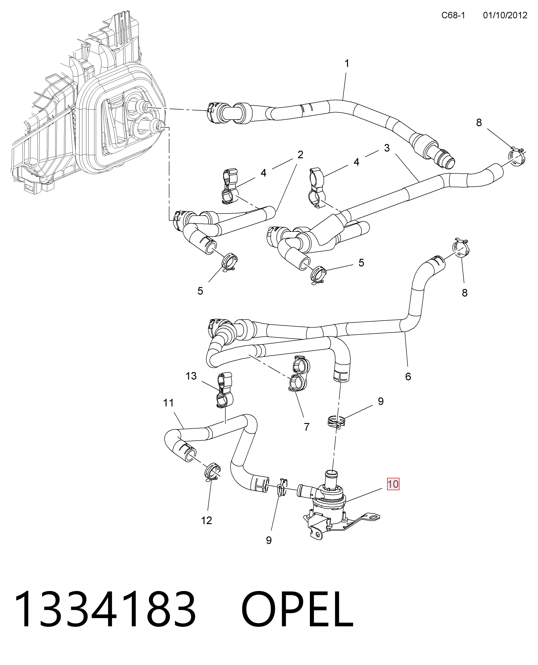 Помпа охолодження Fiat/Alfa/Lancia 52113825 ціна, від 60.48 USD