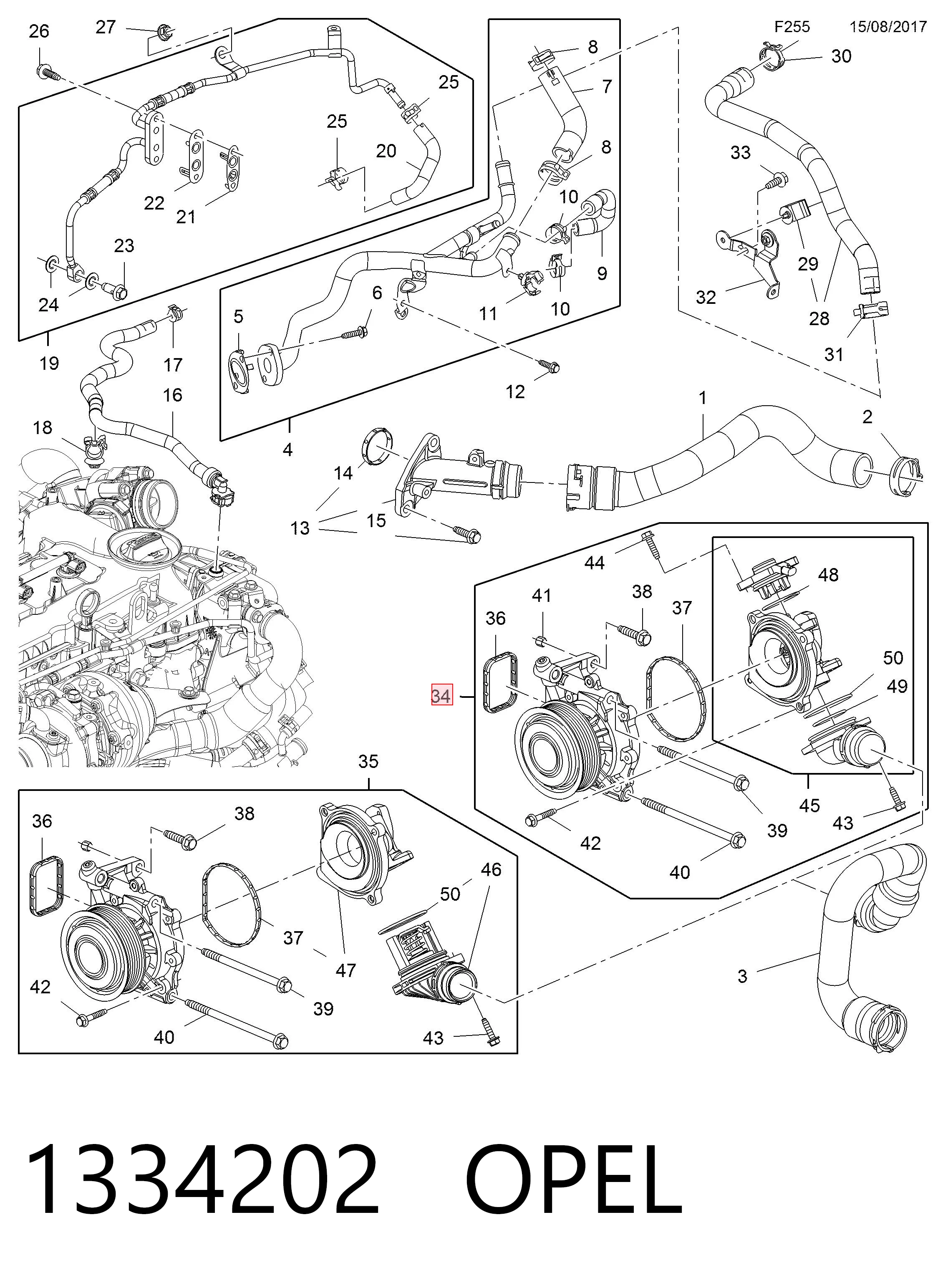 PA10474 Bugatti Насос охолодження