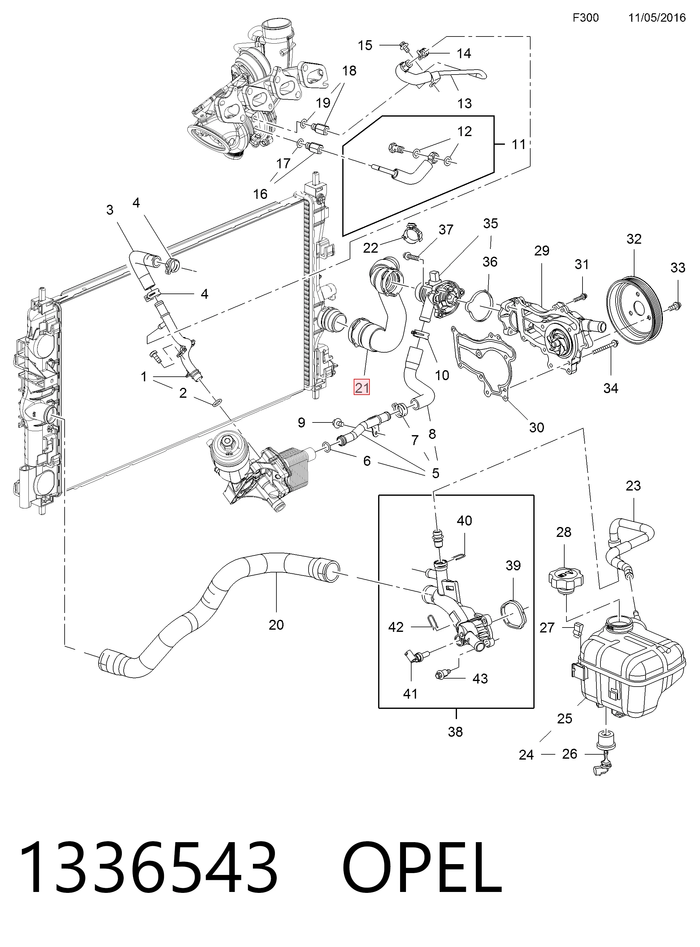 Шланг/патрубок радіатора охолодження, нижній General Motors 13332699 ціна, від 13.54 USD