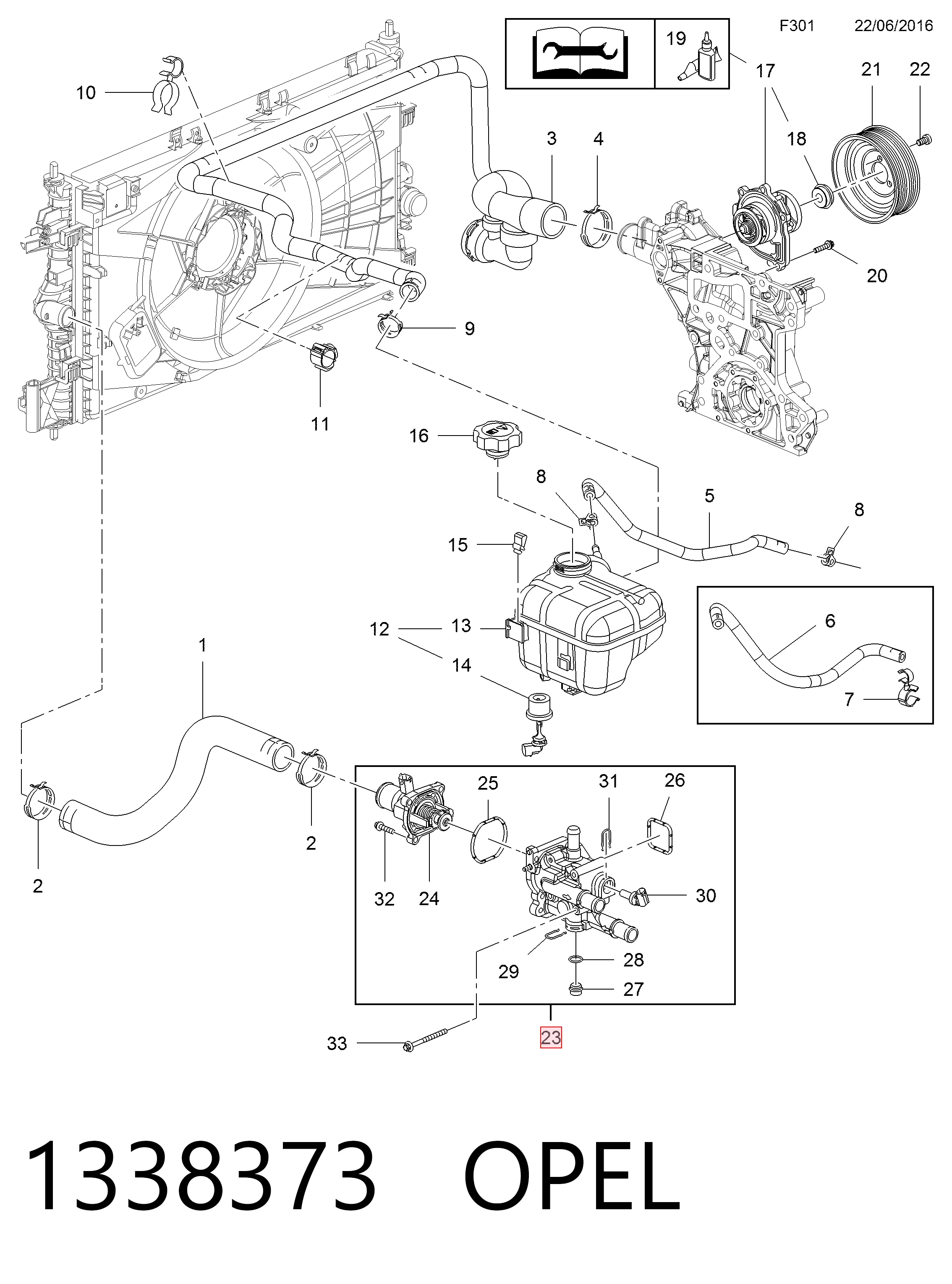 1338373 Opel Авто термостат