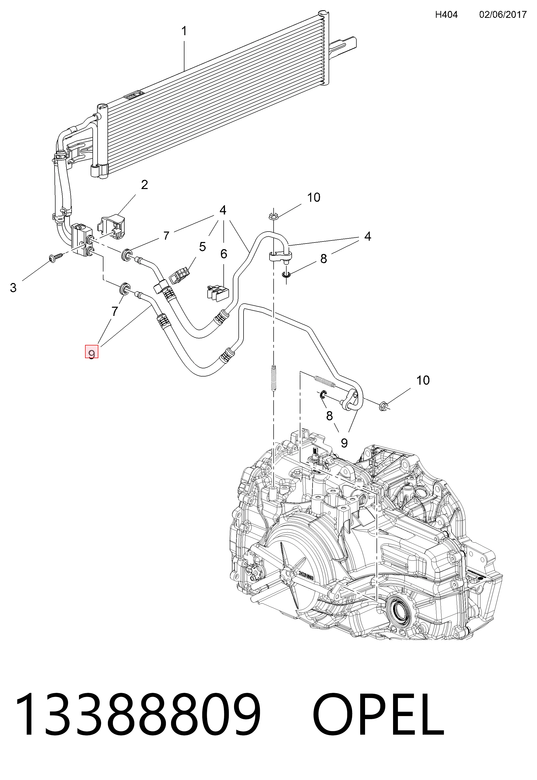 13388809 Peugeot/Citroen Направляюча щупа-індикатора рівня масла в двигуні