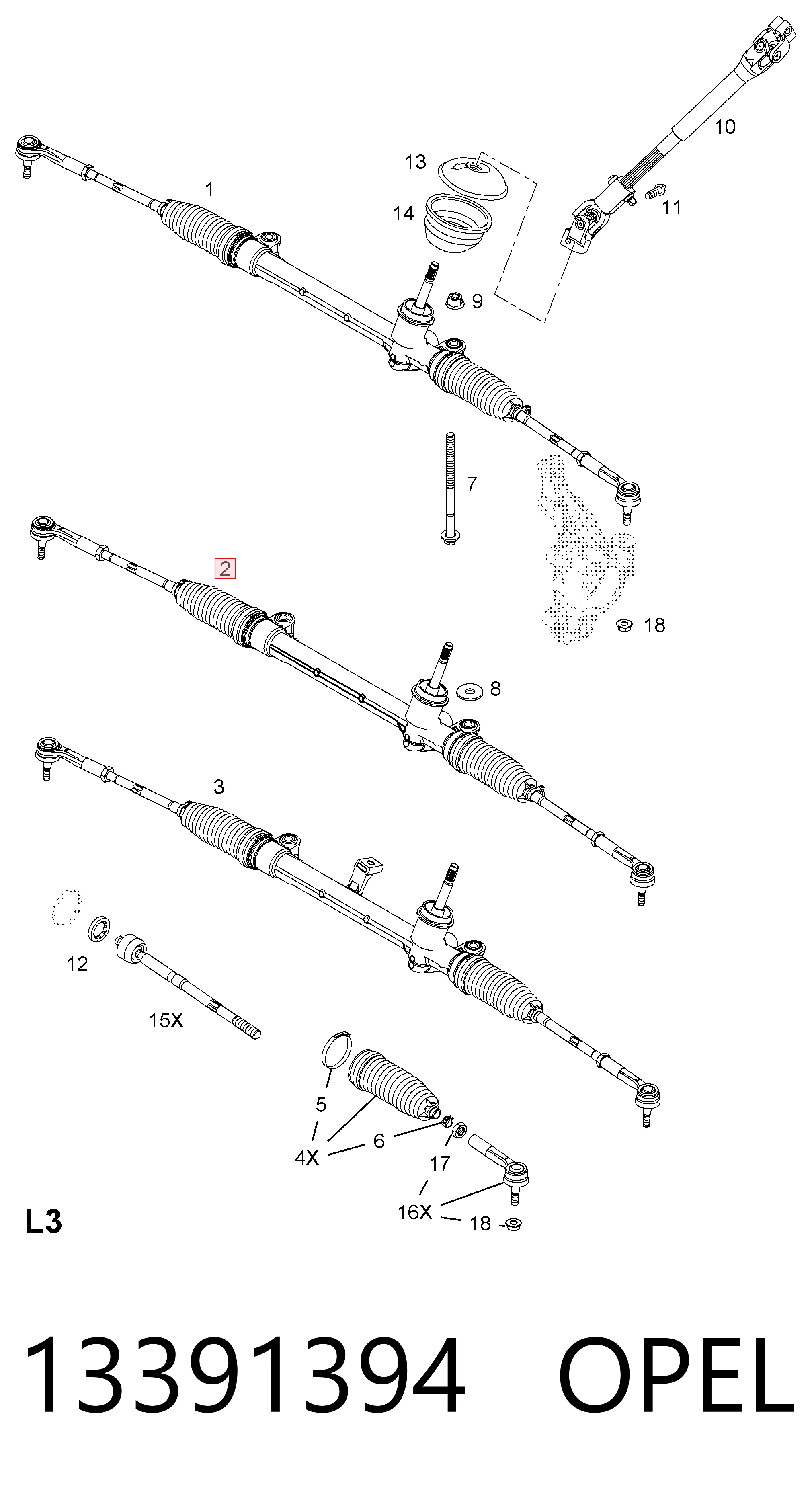 Управління рульове в зборі General Motors 39075197 ціна, від 134.98 USD