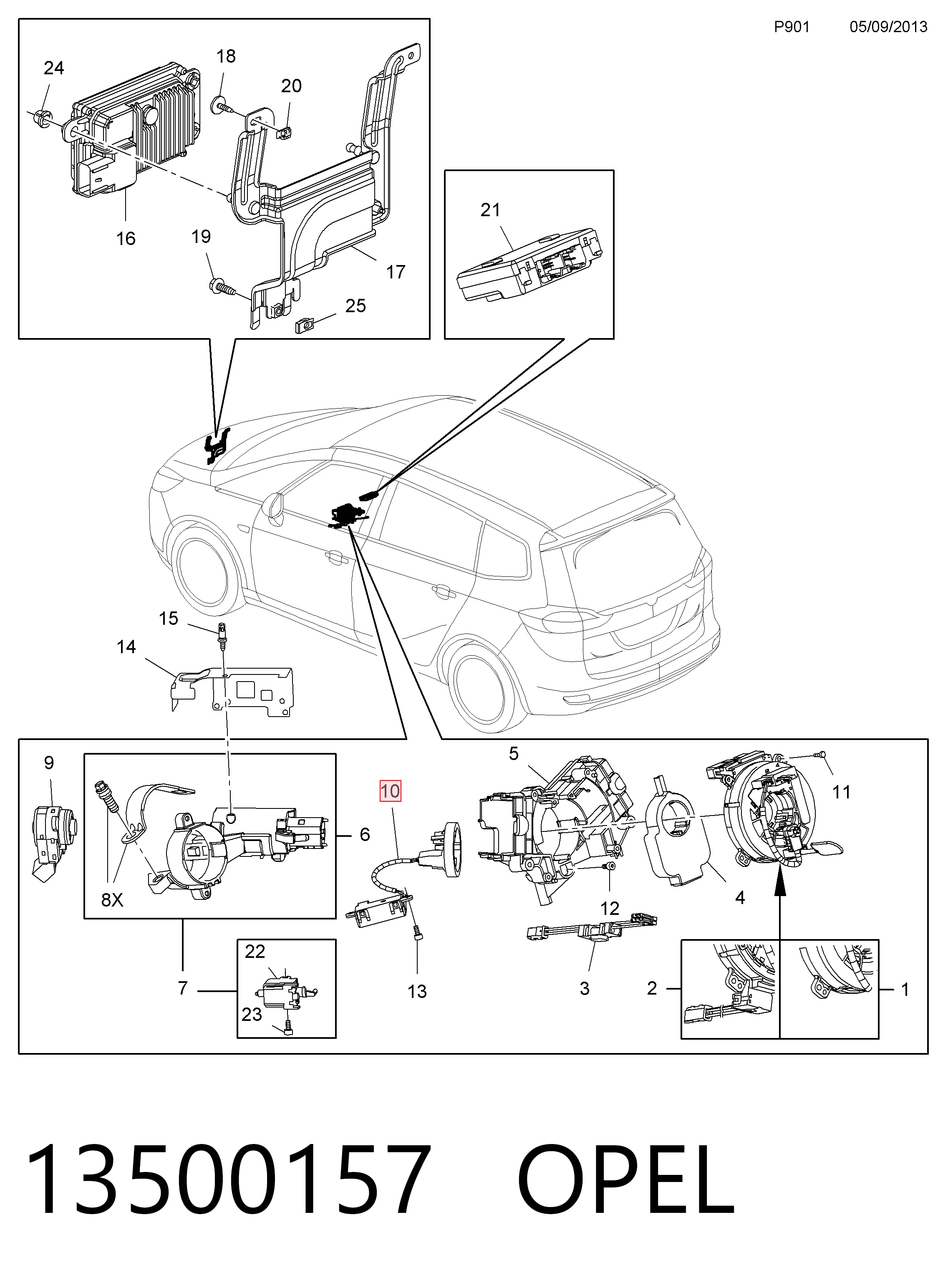 Купити 13523300 Peugeot/Citroen Антена/кільце имобілайзера