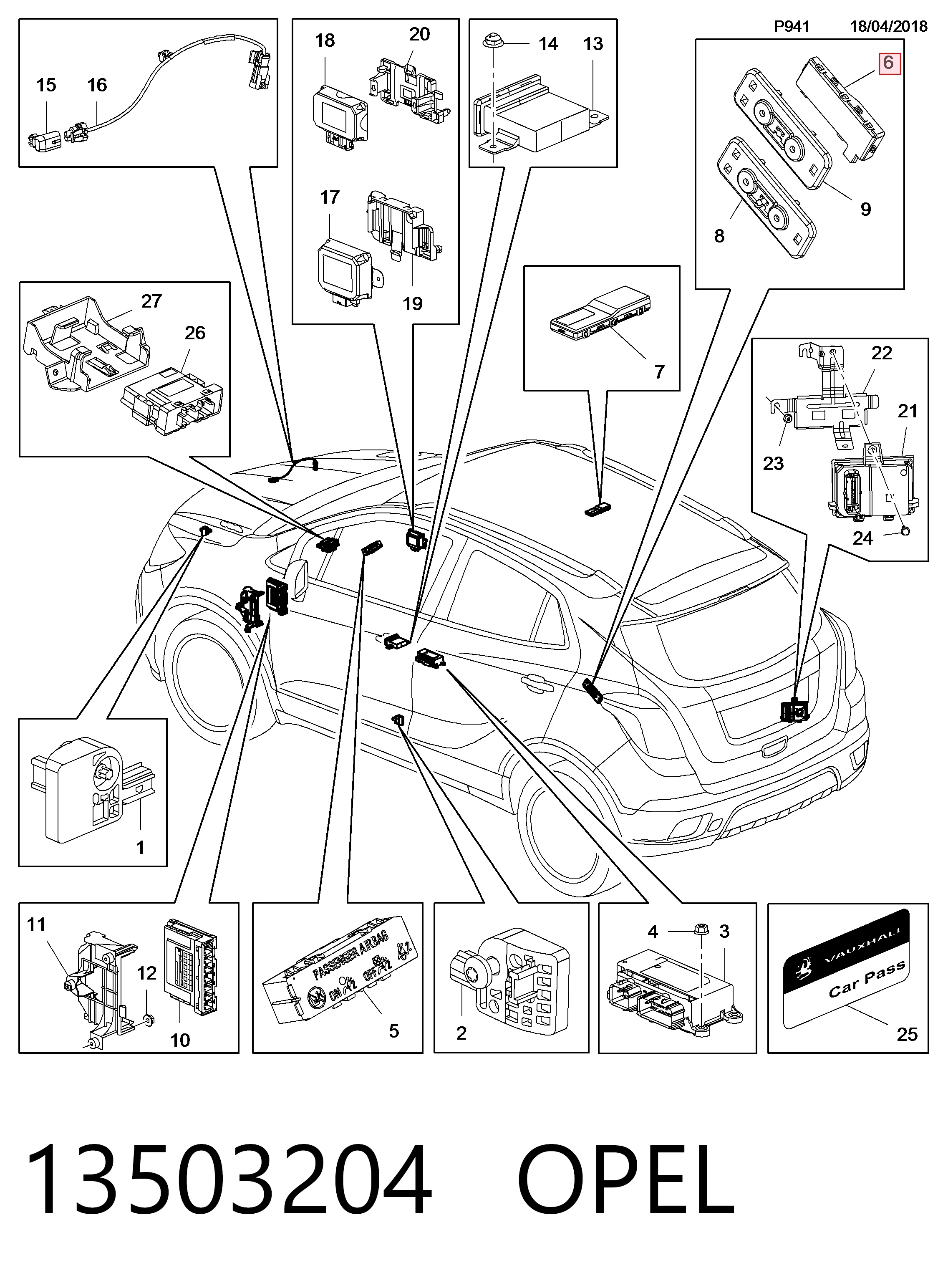 F00HJ00487 Bosch Блок управління центральним замком