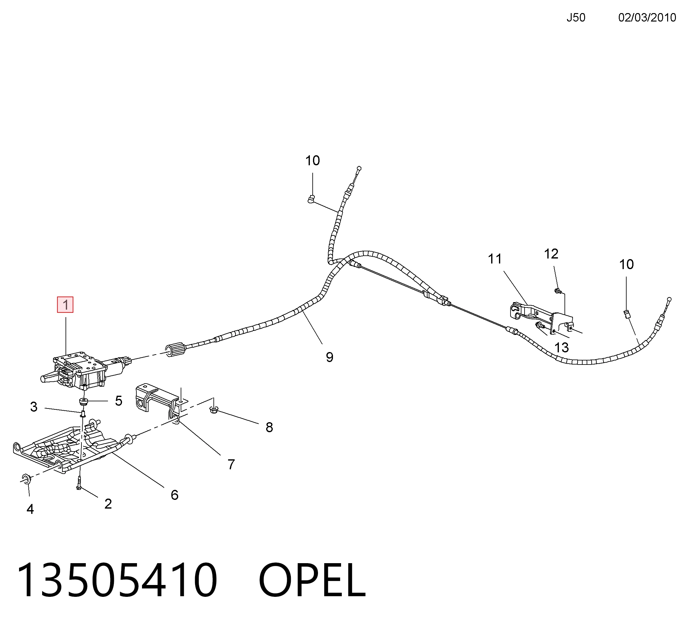 13505410 Opel БУ електромеханічного гальма стоянки