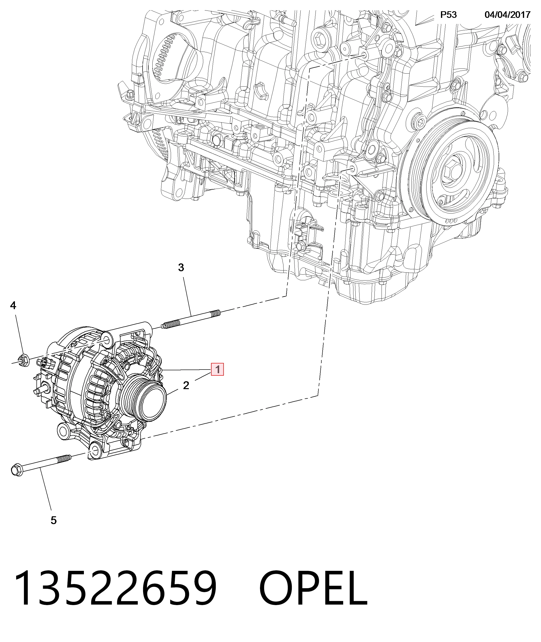 13583100 General Motors Авто генератор
