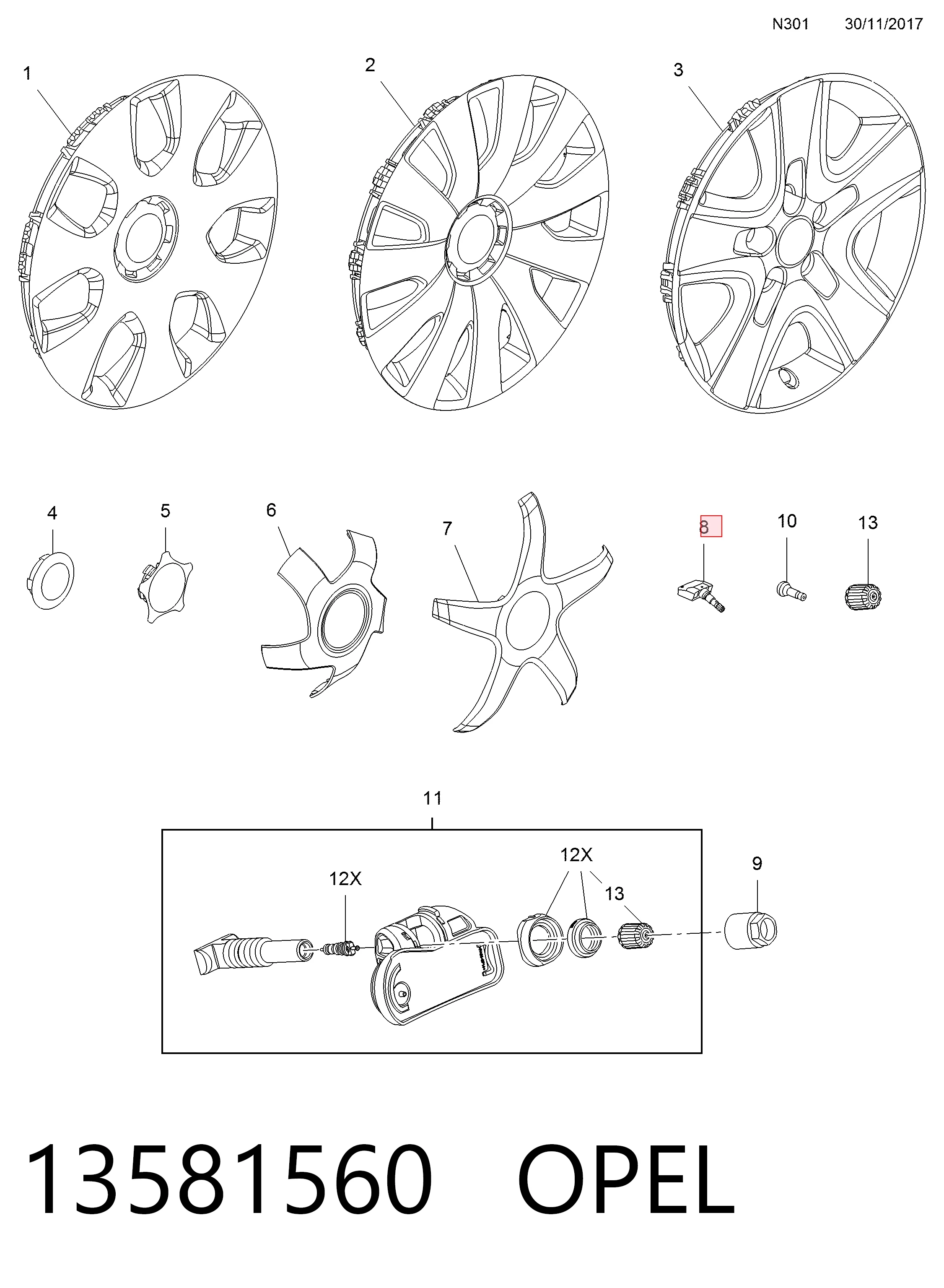 Манометр повітряний Peugeot/Citroen 13598775 ціна, від 35.34 USD