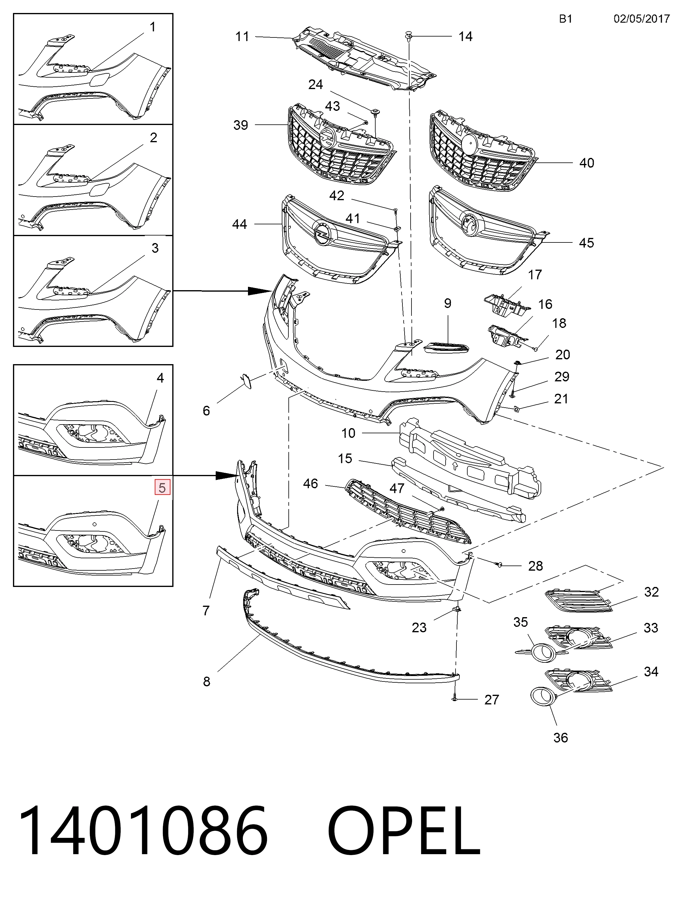55L1251 Polcar Бампер передній, нижня частина