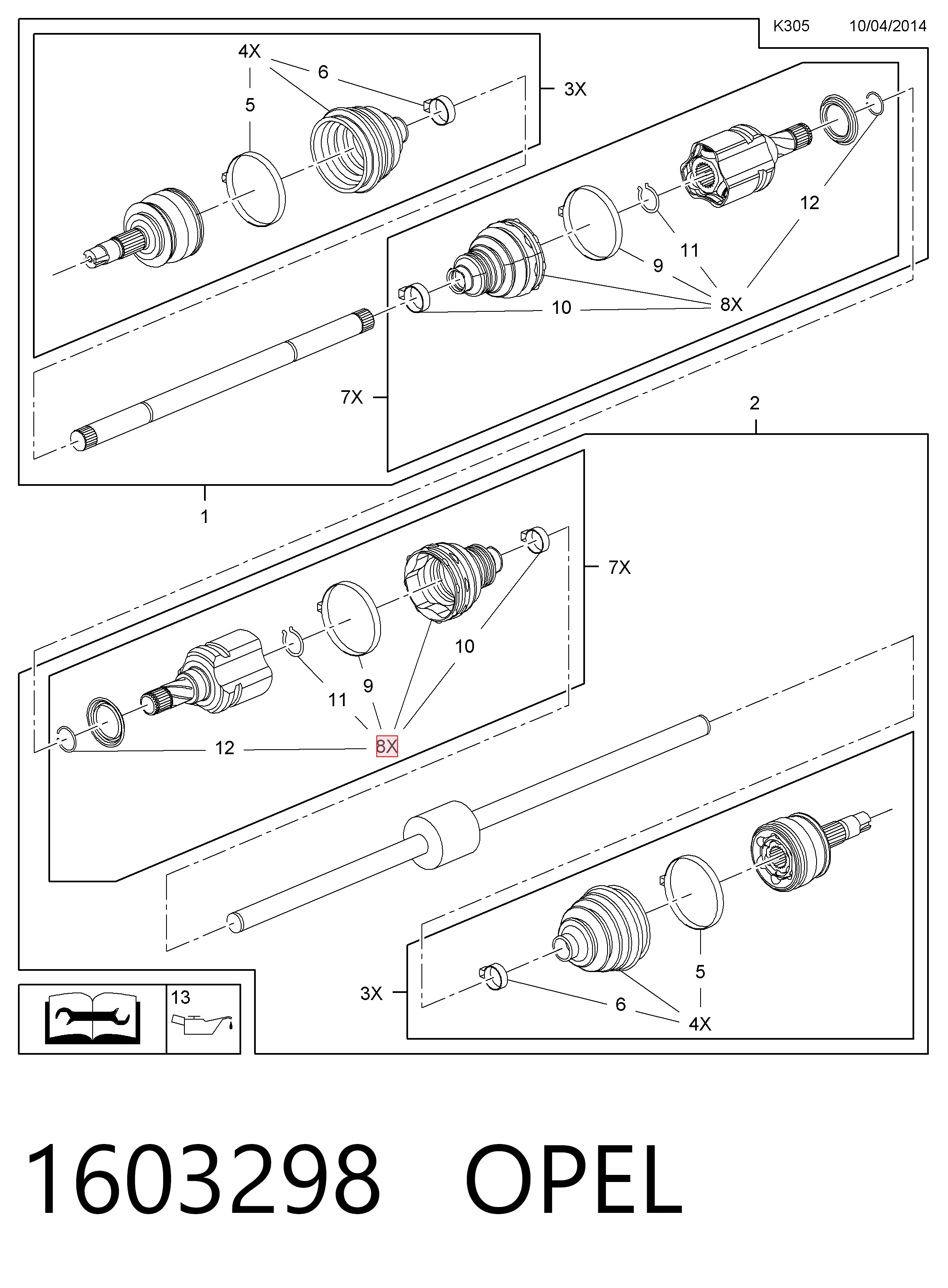 Купити 0036244 GKN-Spidan Пильник ШРКШ внутрішній, лівий