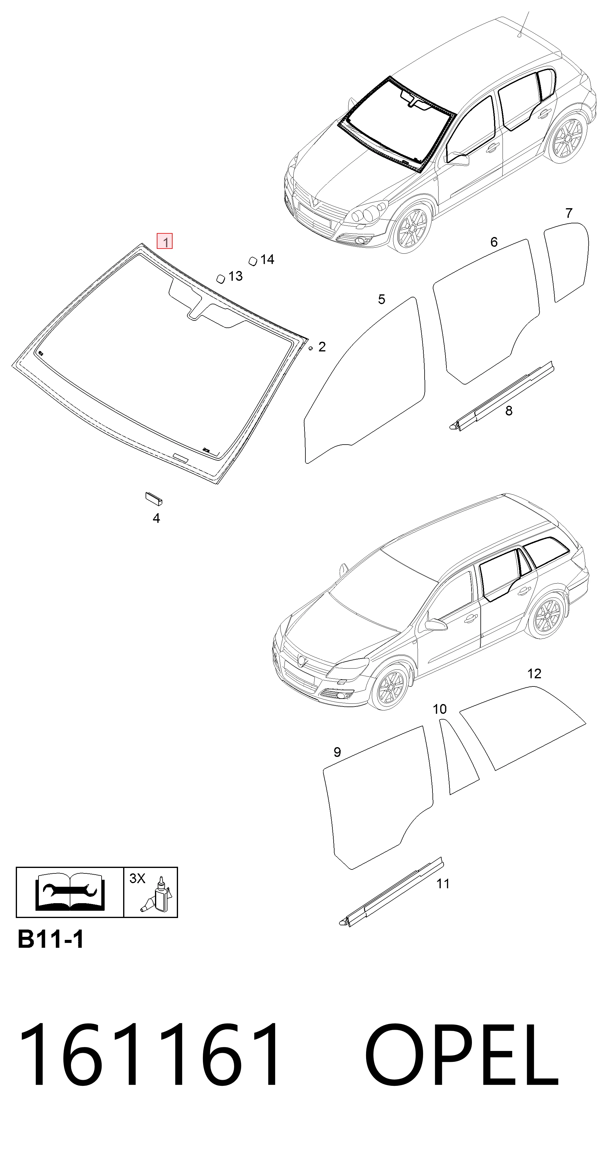 Автоскло XYG AB65278B ціна, від 75.58 USD