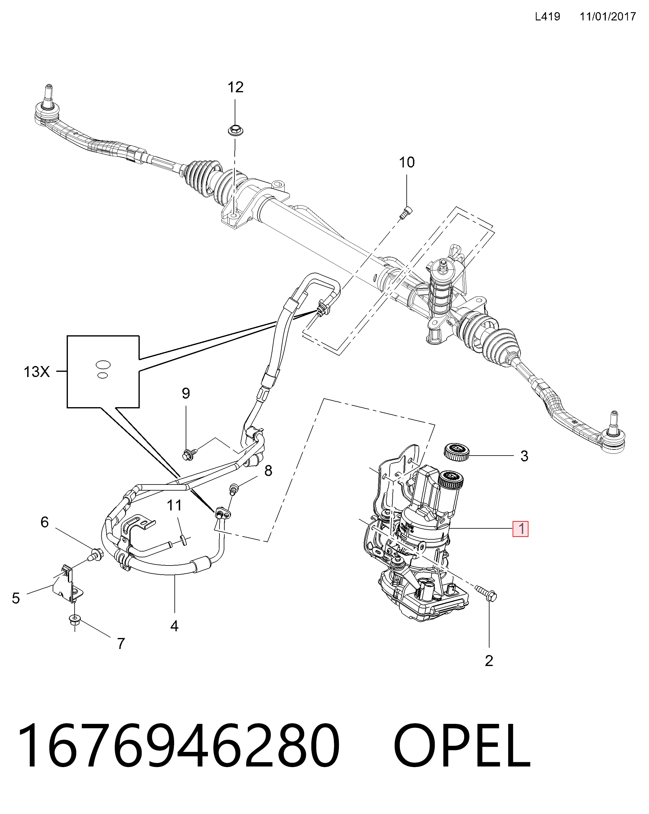RE9308R AGR Насос гідропідсилювача