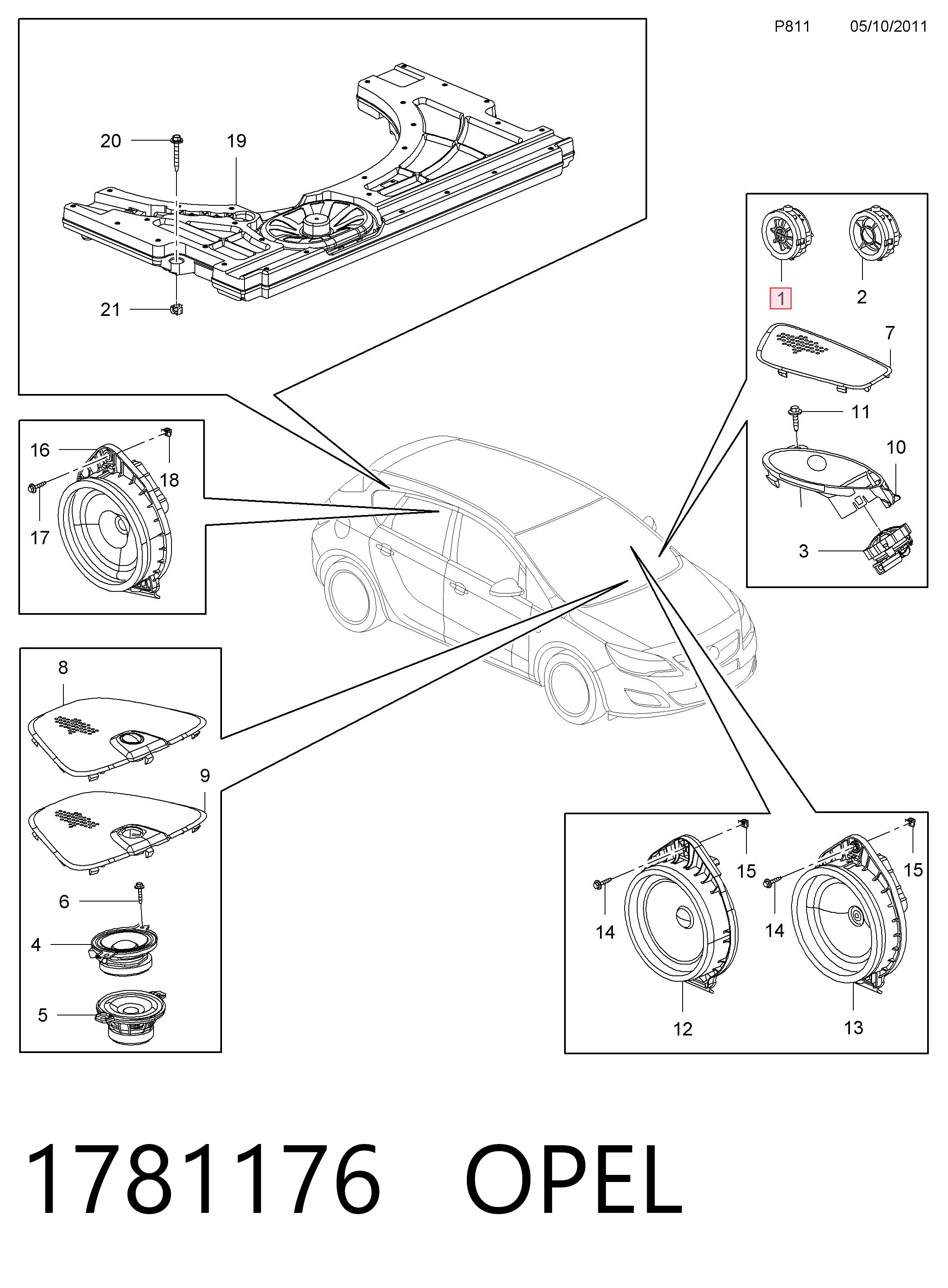 Купити YQ00538580 Peugeot/Citroen Динамік передньої двері