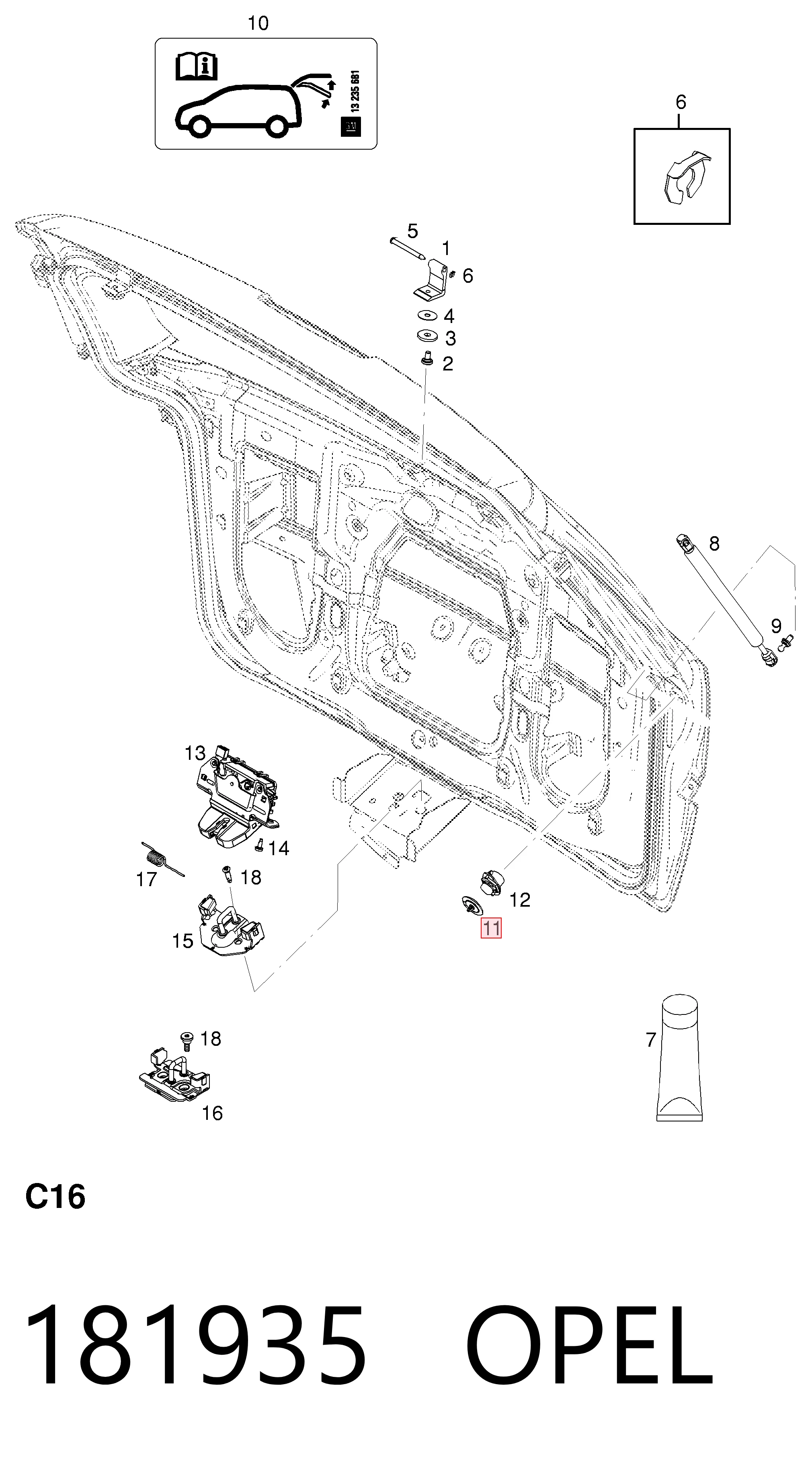  General Motors 13116594 ціна, від 7.95 USD