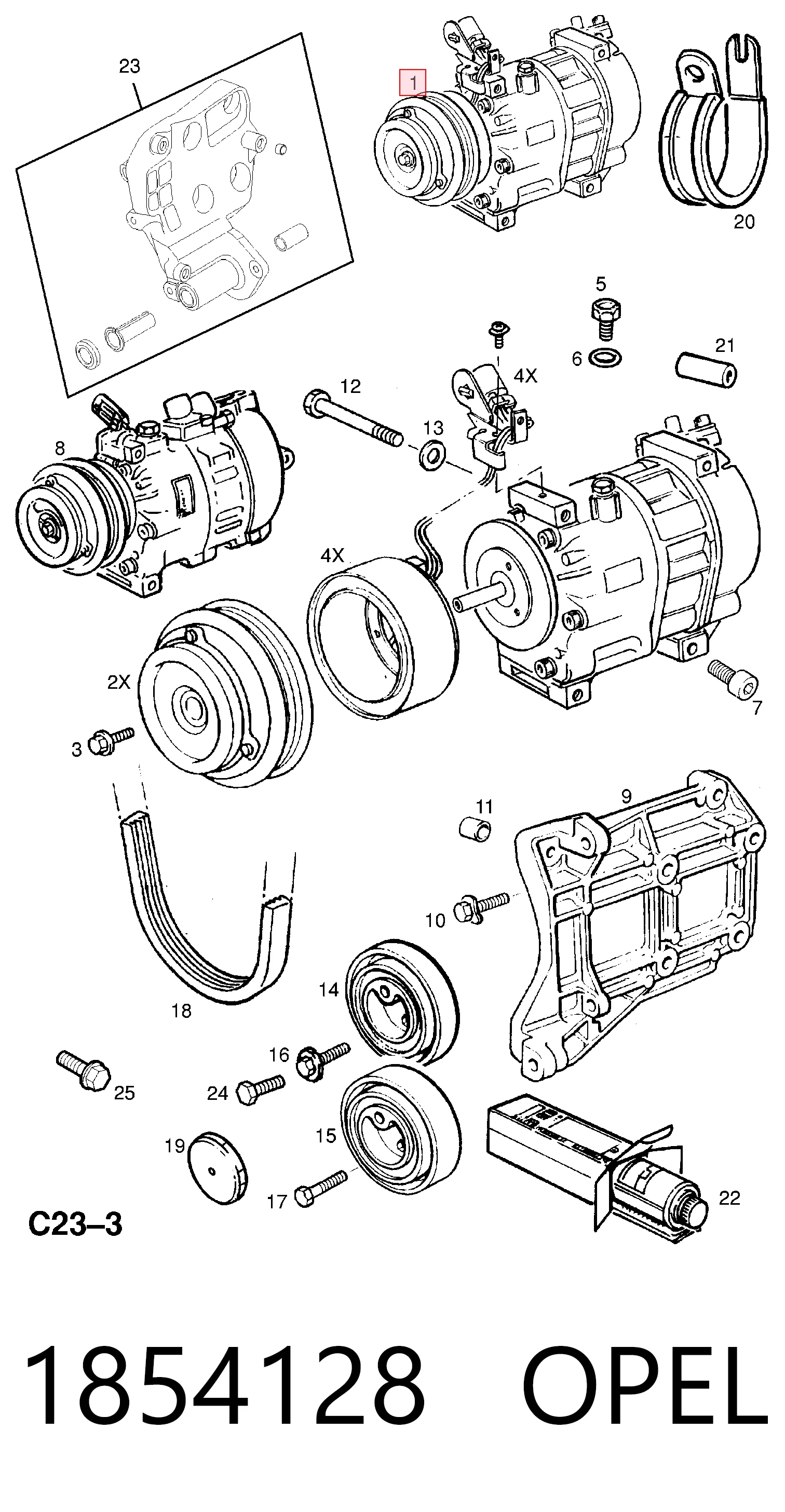 Насос кондиціонера General Motors 9196940