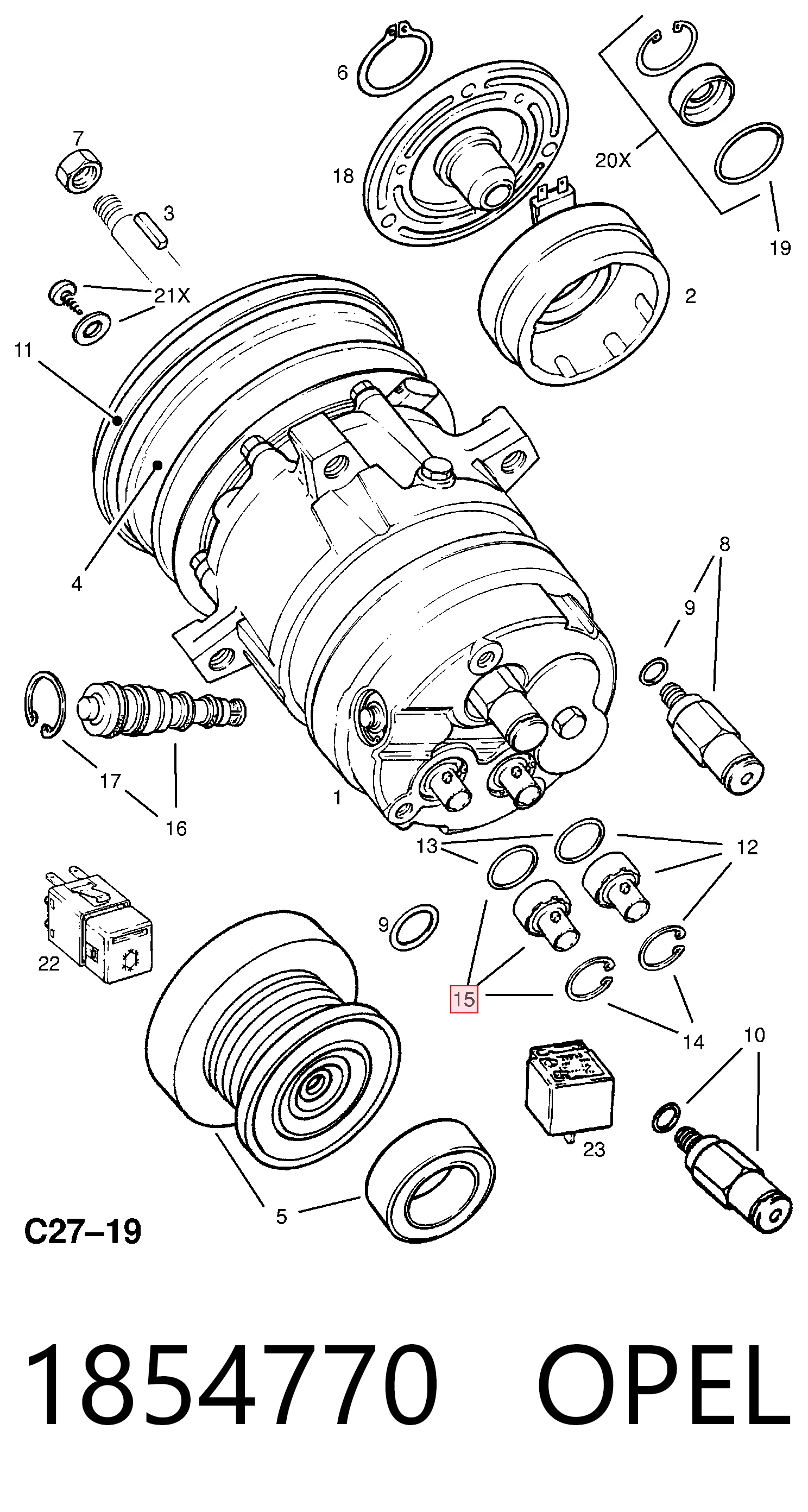 Датчик абсолютного тиску кондиціонера Opel 2724727 ціна, від 13.28 USD