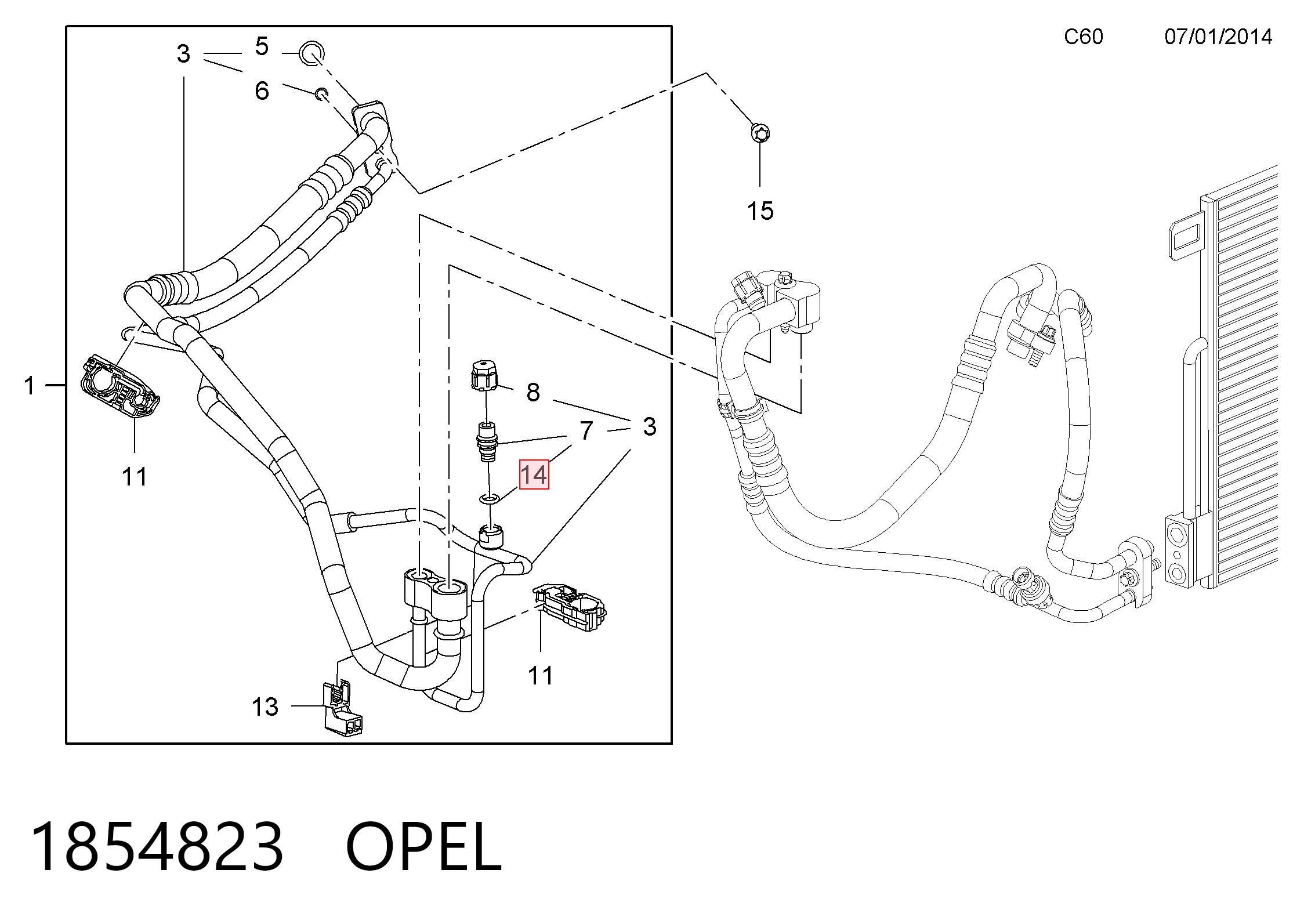 Кран пічки 8524581840 Isuzu