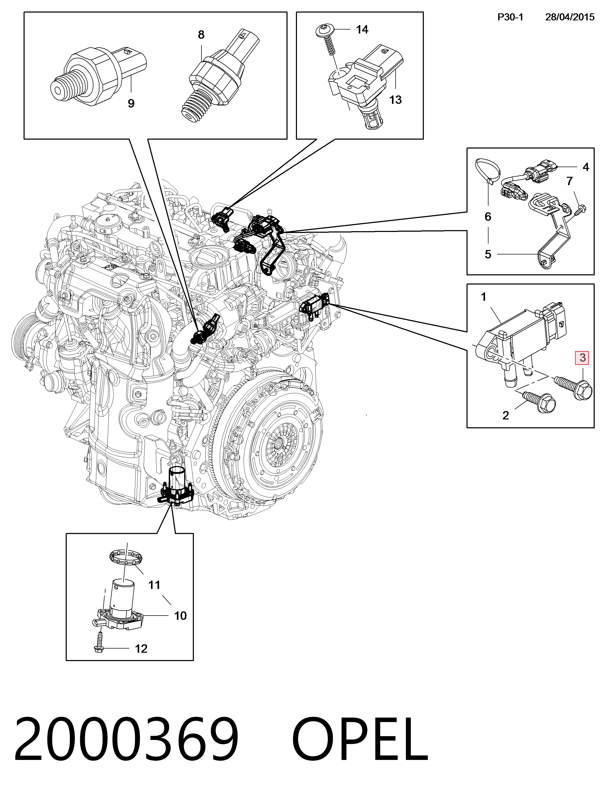 Болт вихлопної системи (глушника) 18750624 Chrysler