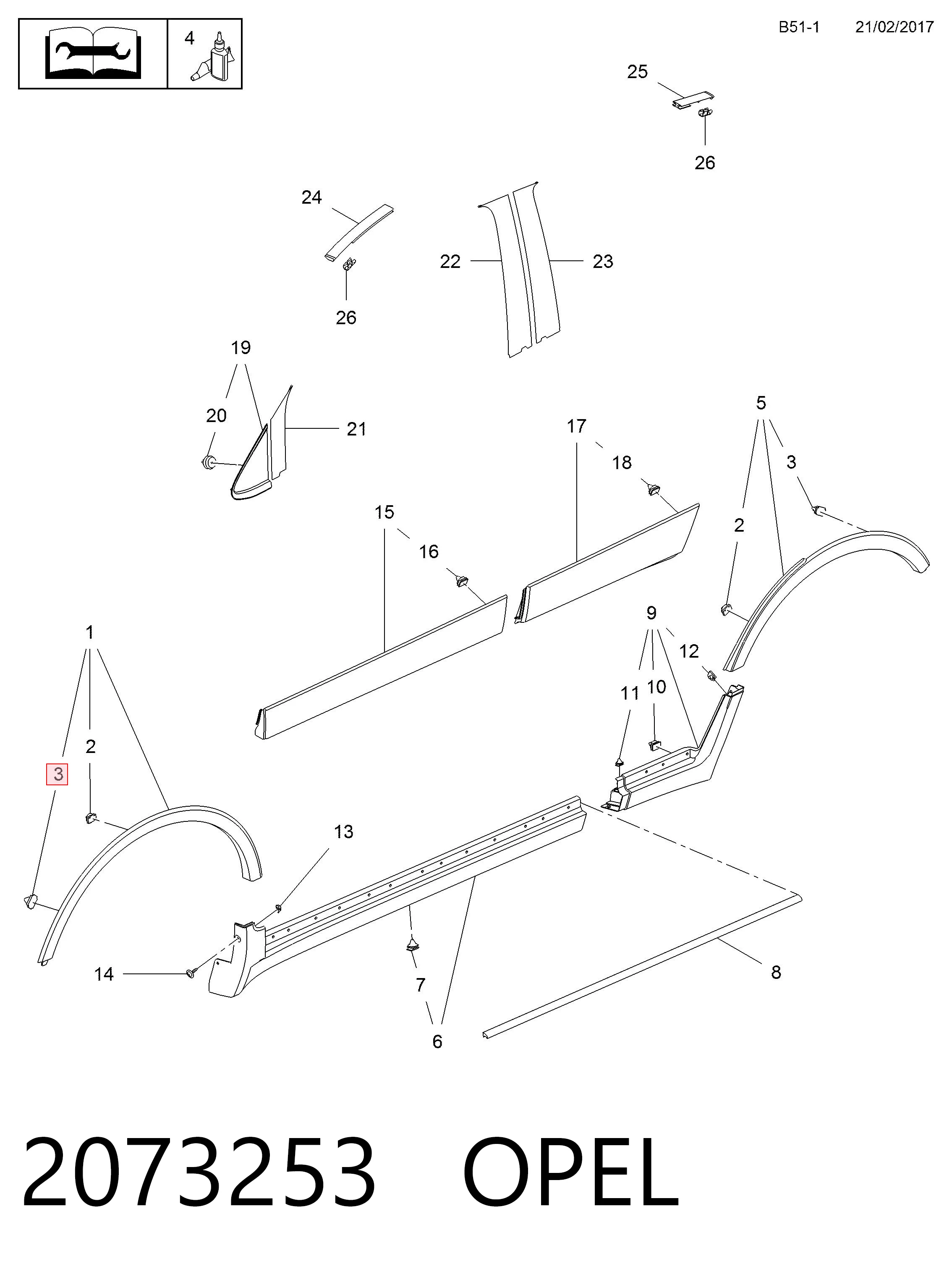 Кліпса молдингу крила 11588818 Peugeot/Citroen